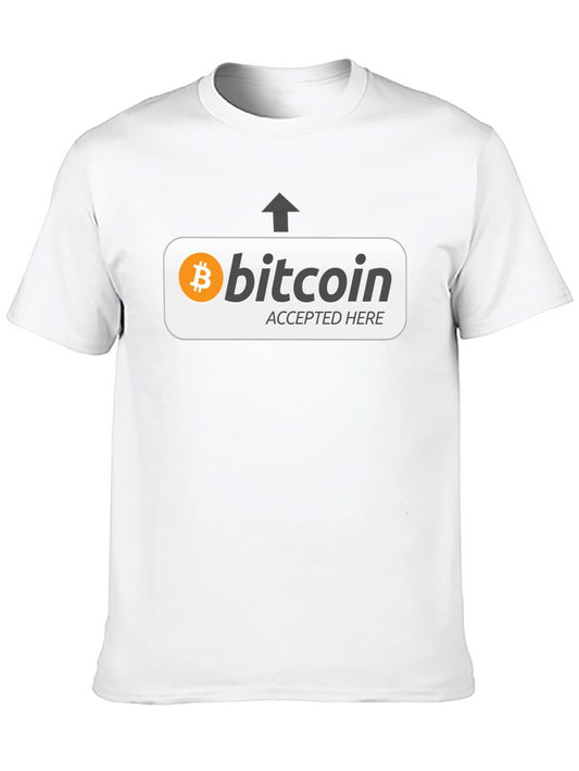 Camiseta Negra Bitcoin Aceptado Aquí
