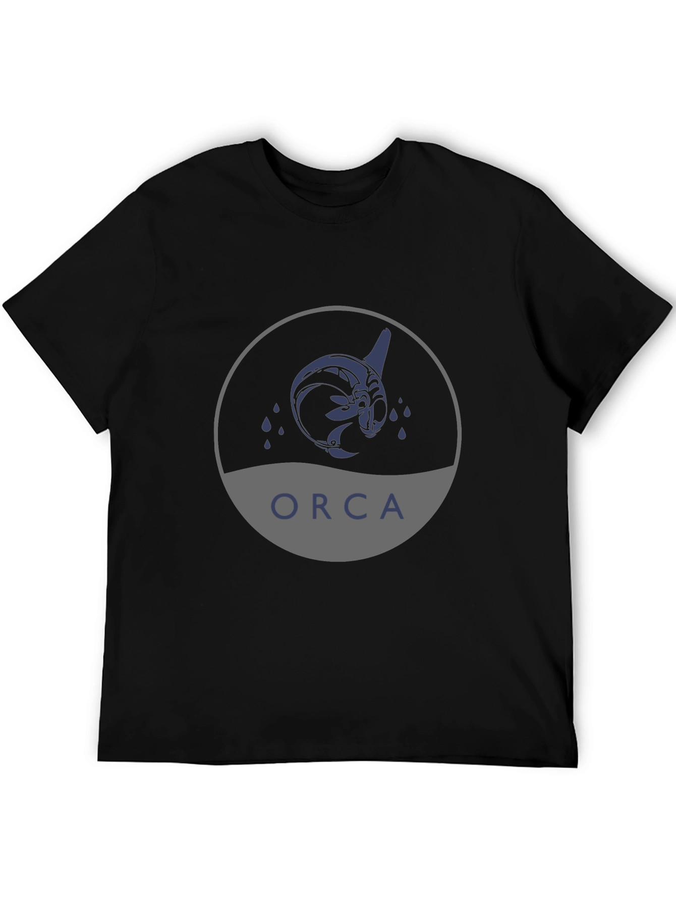 Camiseta Negra con Diseño de Orca Tribal
