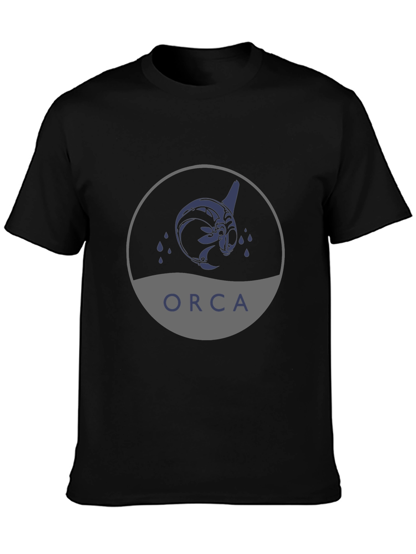 Camiseta Negra con Diseño de Orca Tribal