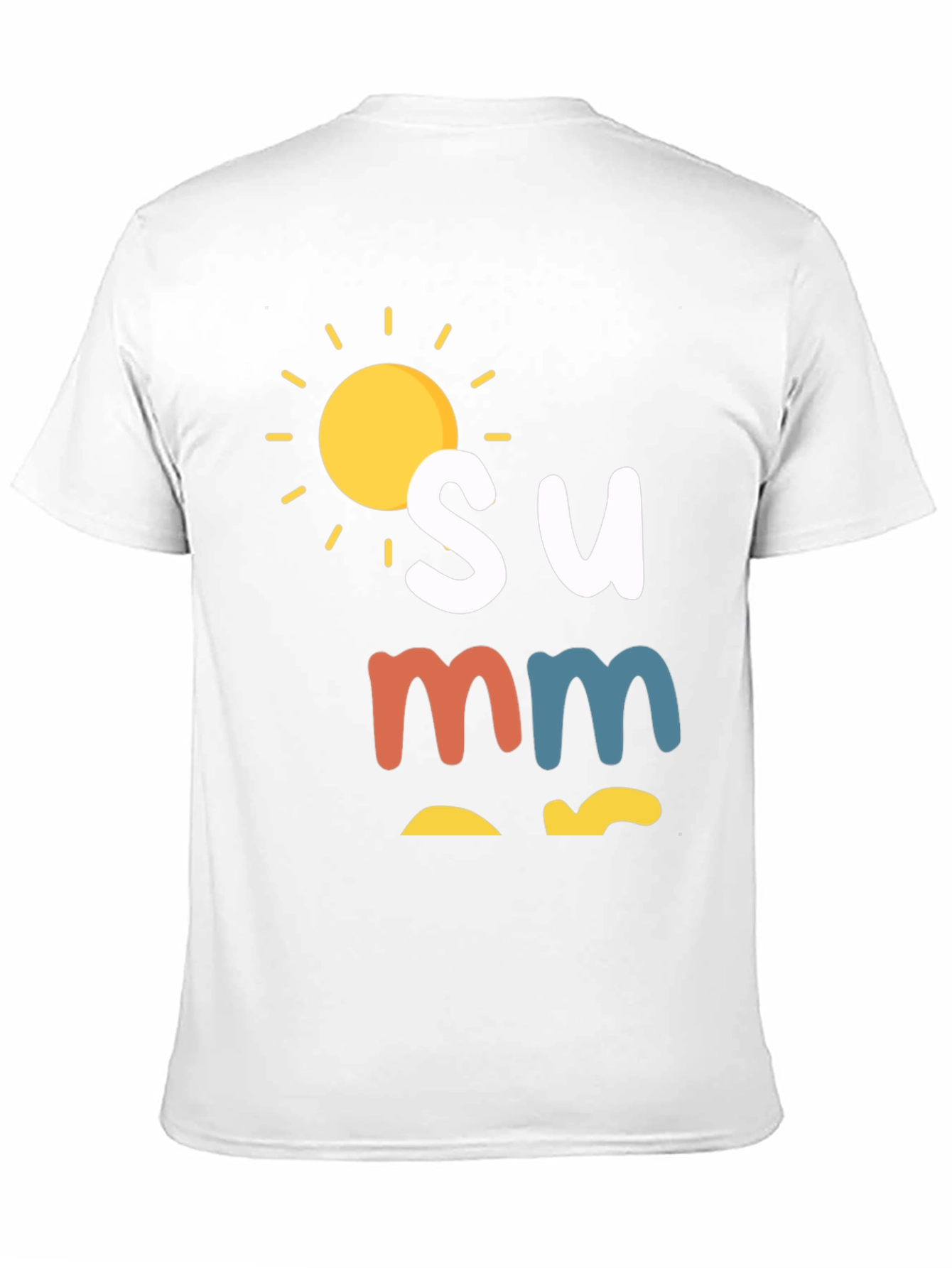Camiseta Negra de Verano con Diseño de Sol