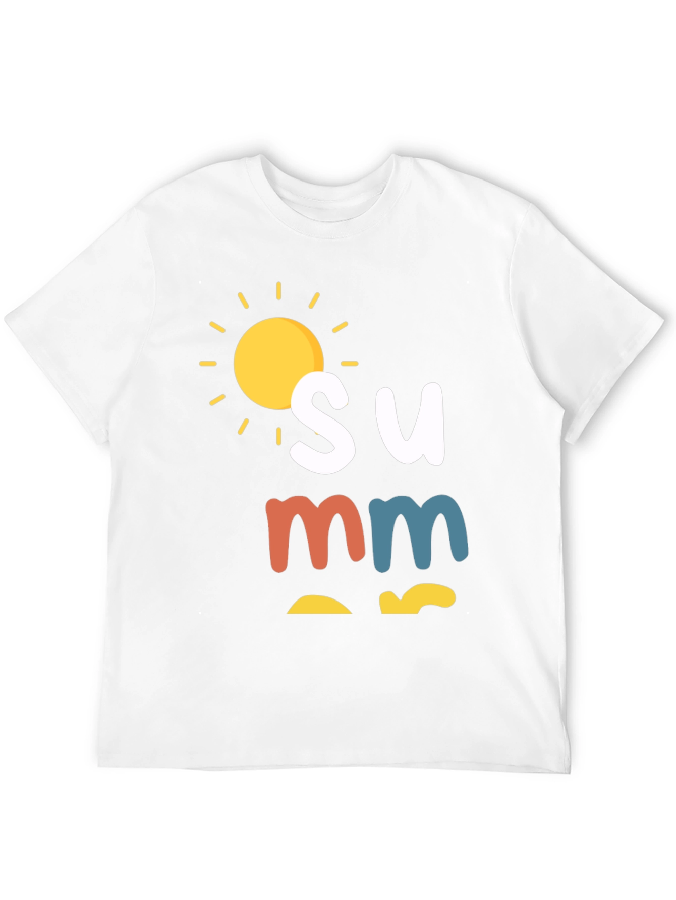 Camiseta Negra de Verano con Diseño de Sol