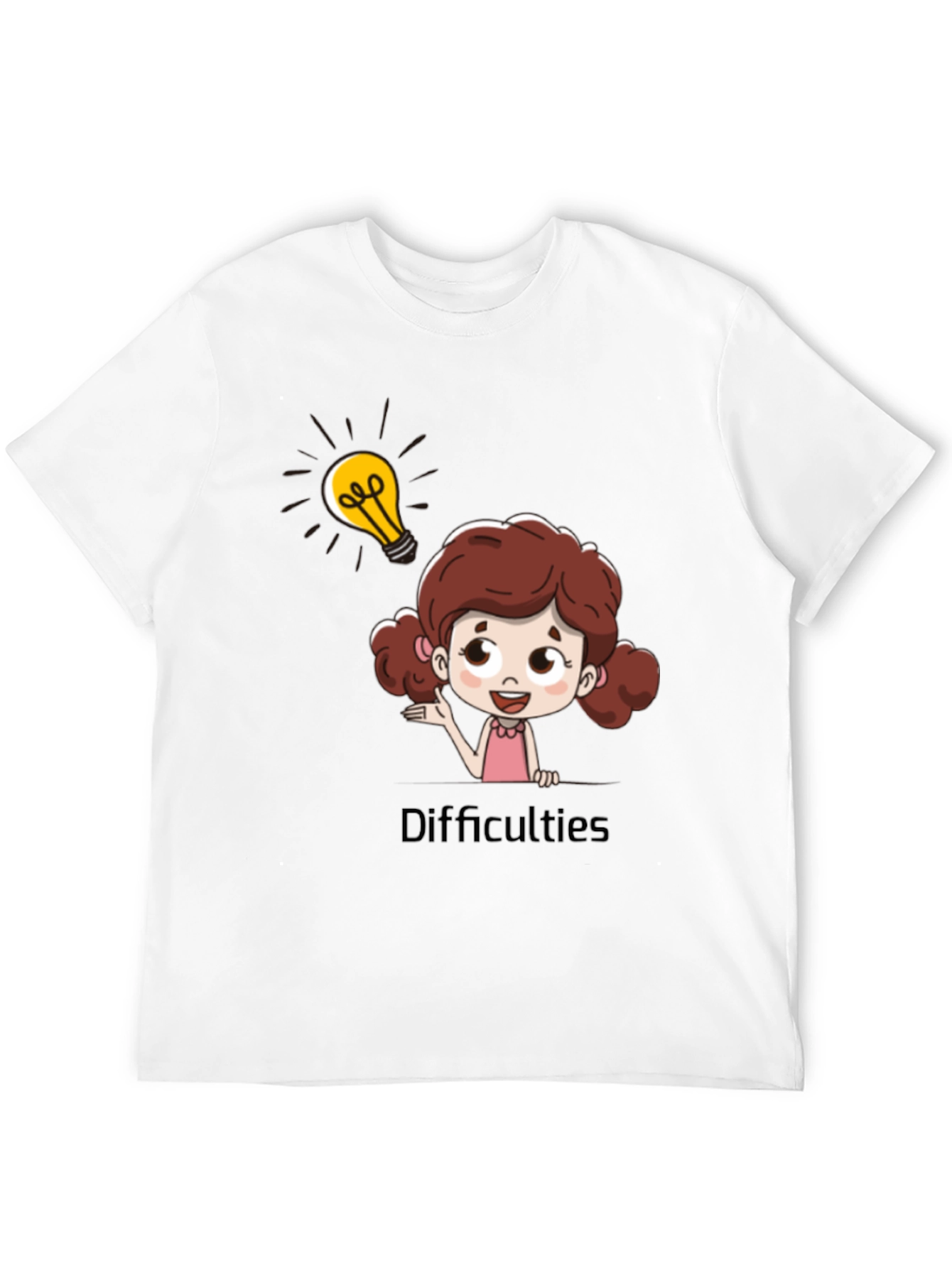 Camiseta Negra Estampada Girl Idea