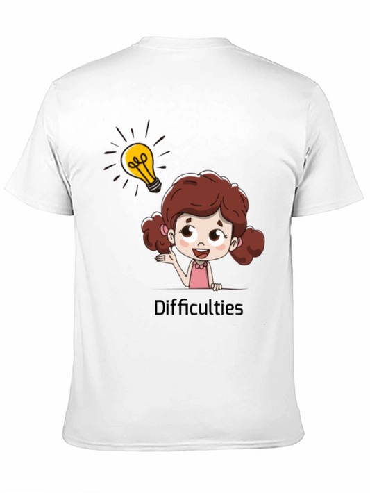 Camiseta Negra Estampada Girl Idea
