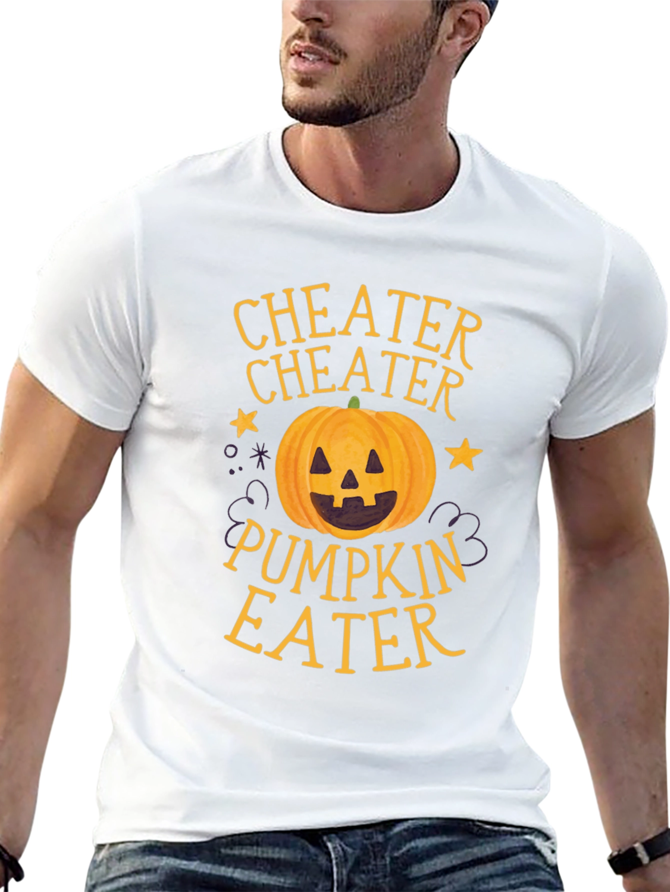 Camiseta Negra Cheater Pumpkin Eater Halloween