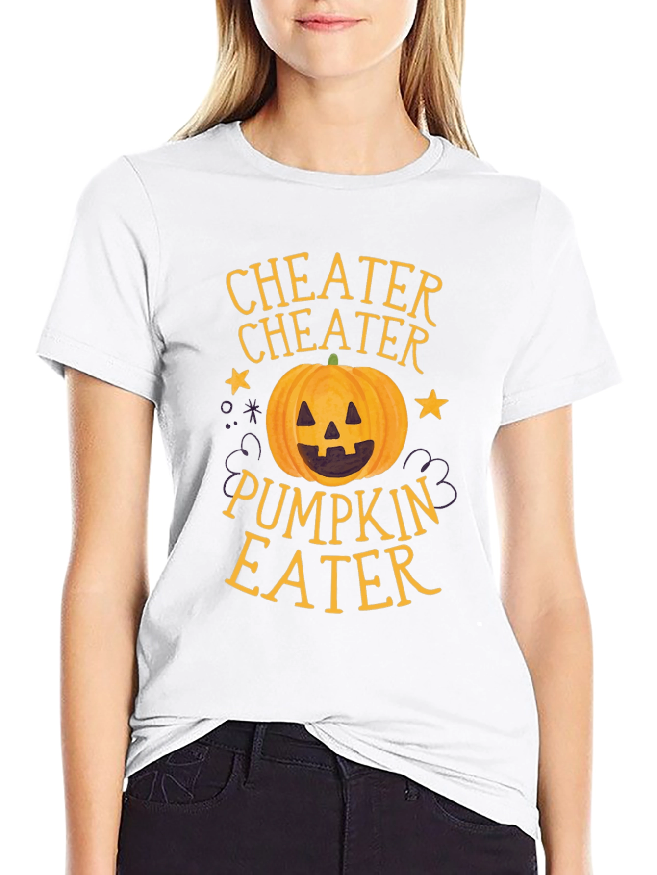 Camiseta Negra Cheater Pumpkin Eater Halloween
