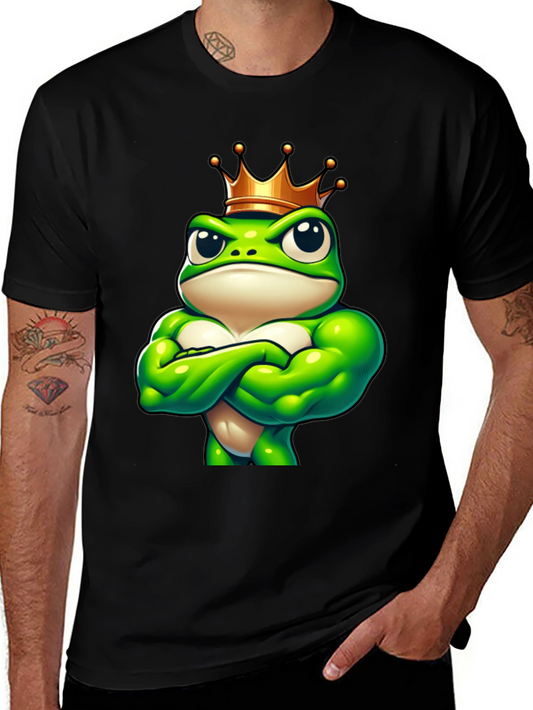 Camiseta Hombre Rana Rey Musculosa Negra
