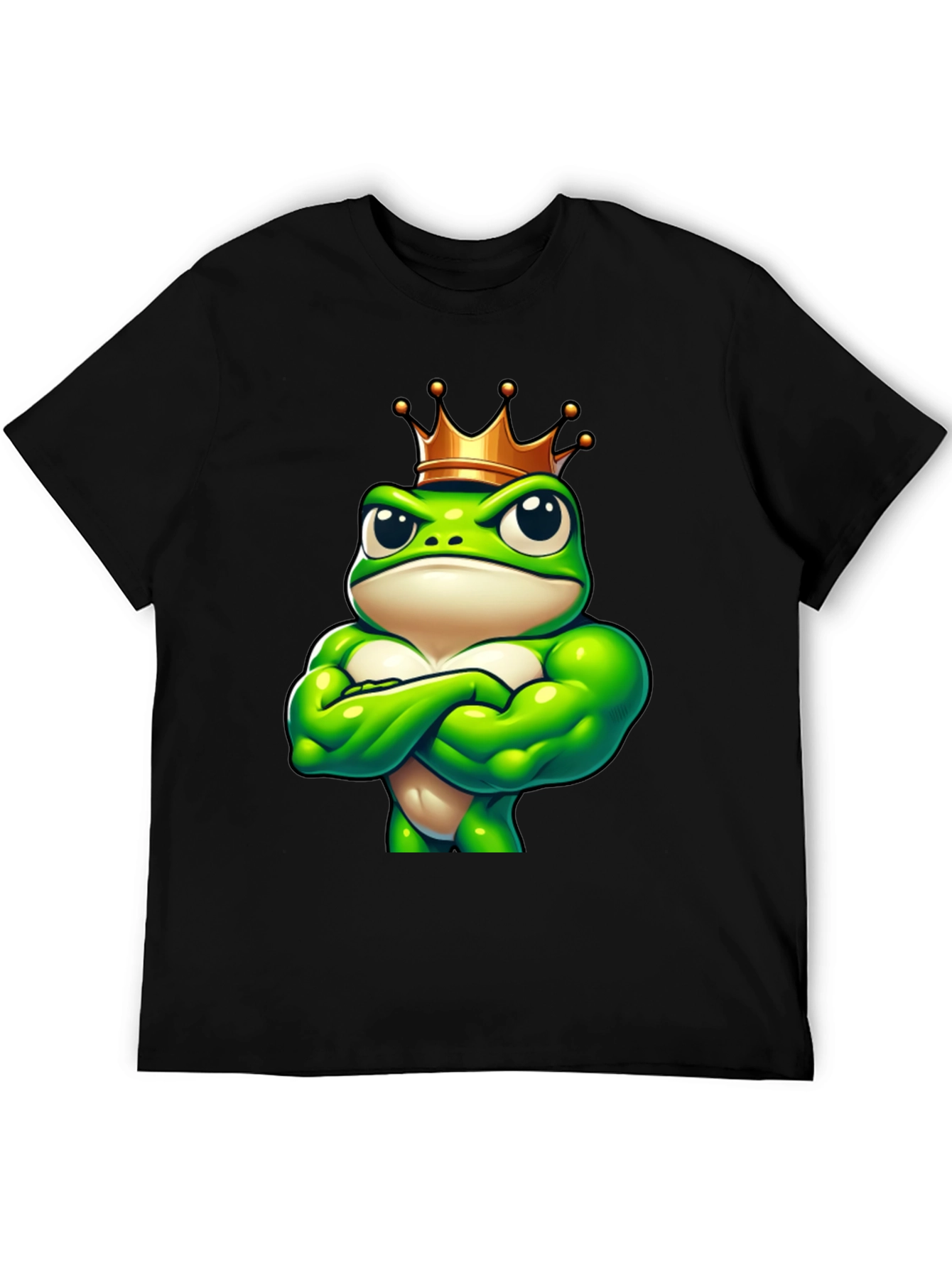 Camiseta Hombre Rana Rey Musculosa Negra