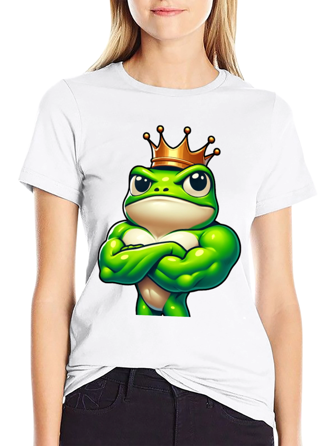 Camiseta Hombre Rana Rey Musculosa Negra