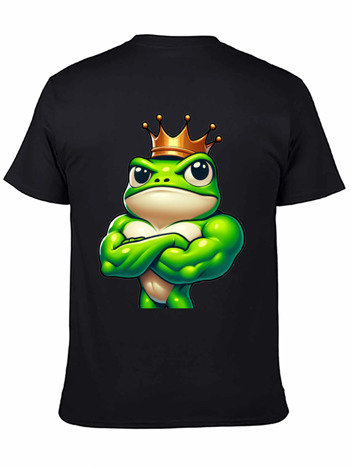 Camiseta Hombre Rana Rey Musculosa Negra