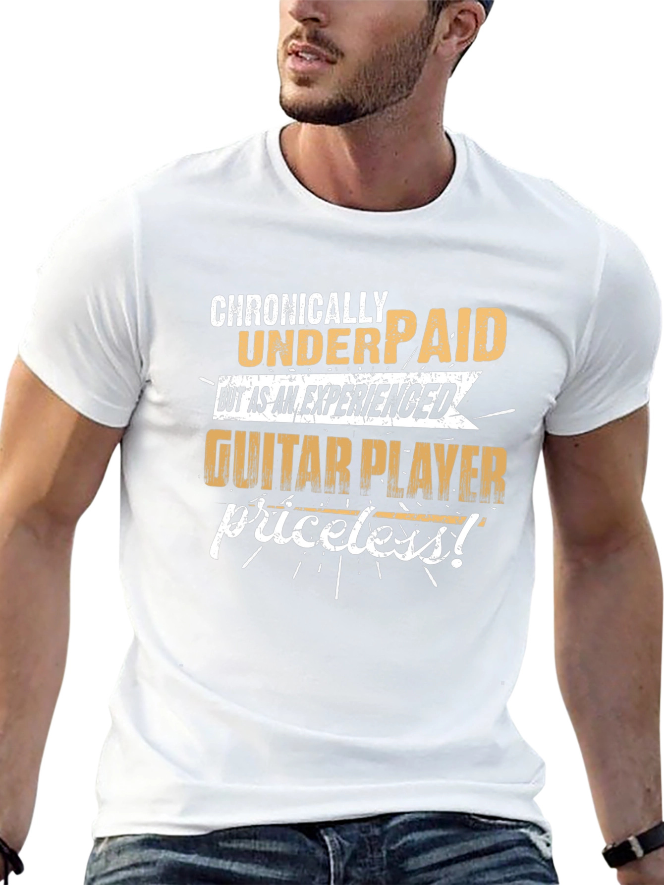 Camiseta Negra: Guitarrista Experimentado - ¡Invaluable!