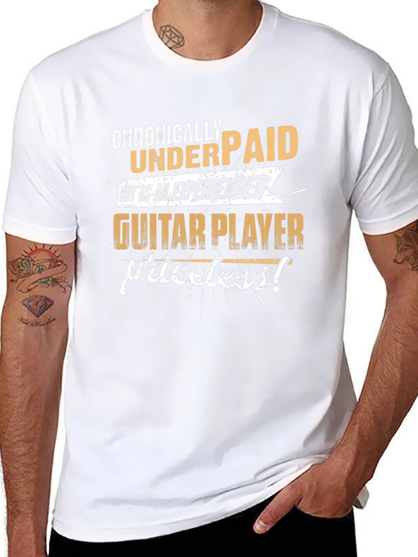 Camiseta Negra: Guitarrista Experimentado - ¡Invaluable!