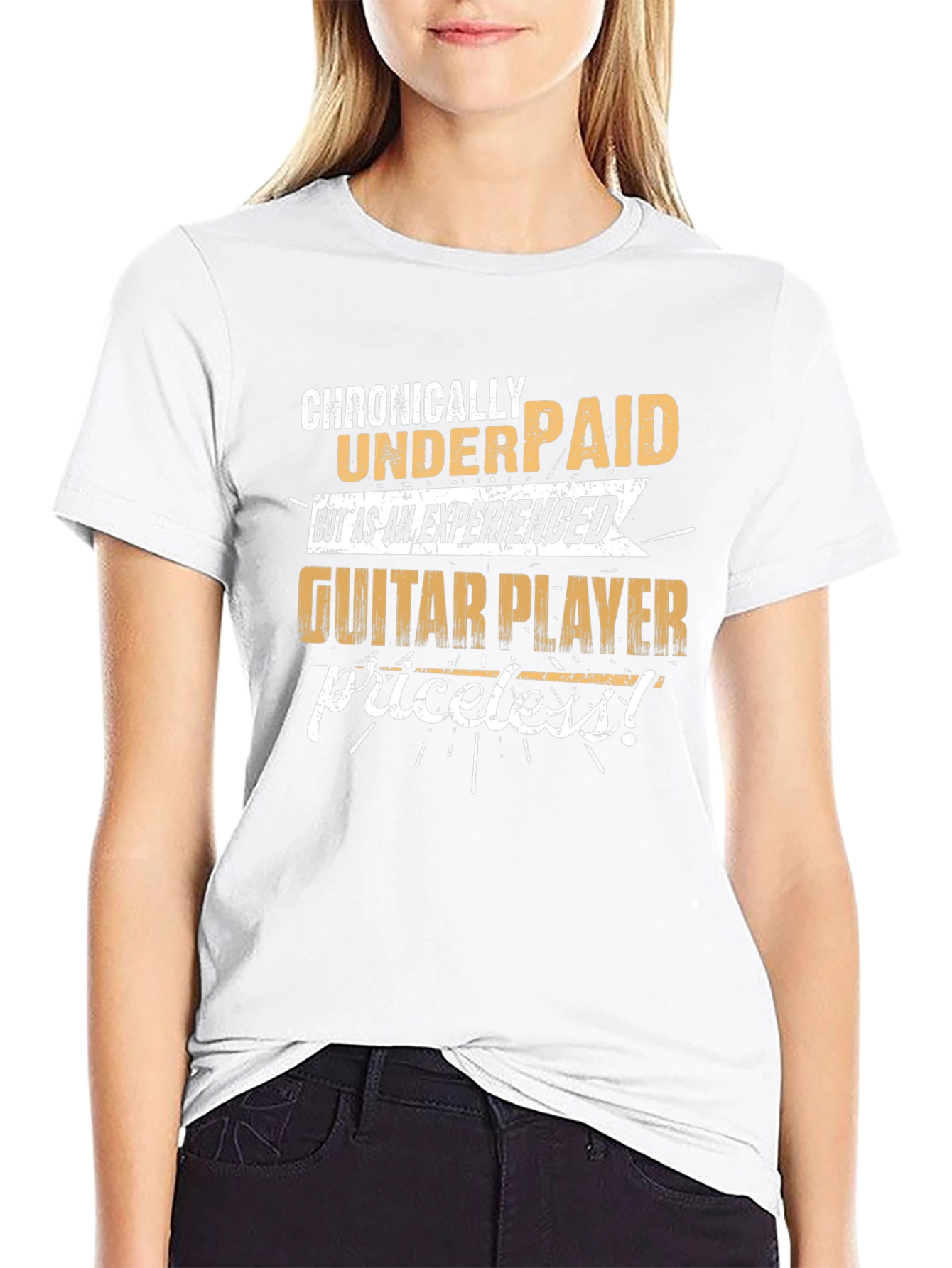 Camiseta Negra: Guitarrista Experimentado - ¡Invaluable!