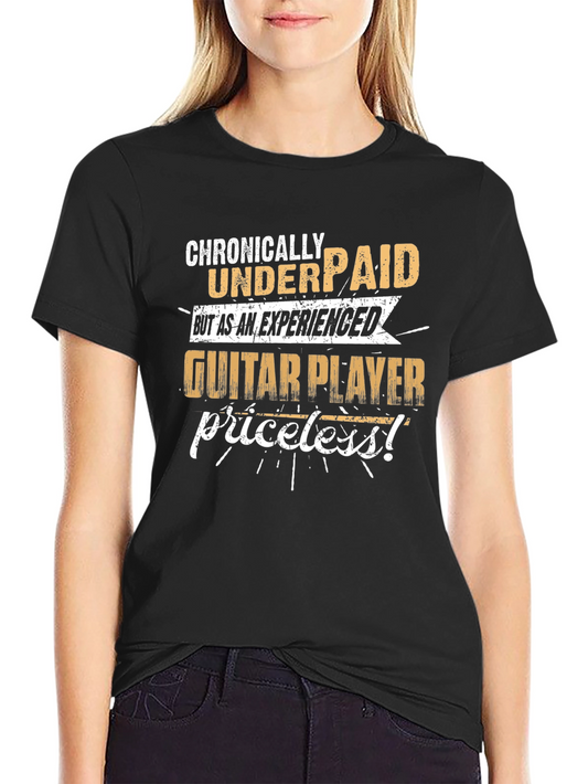 Camiseta Negra: Guitarrista Experimentado - ¡Invaluable!