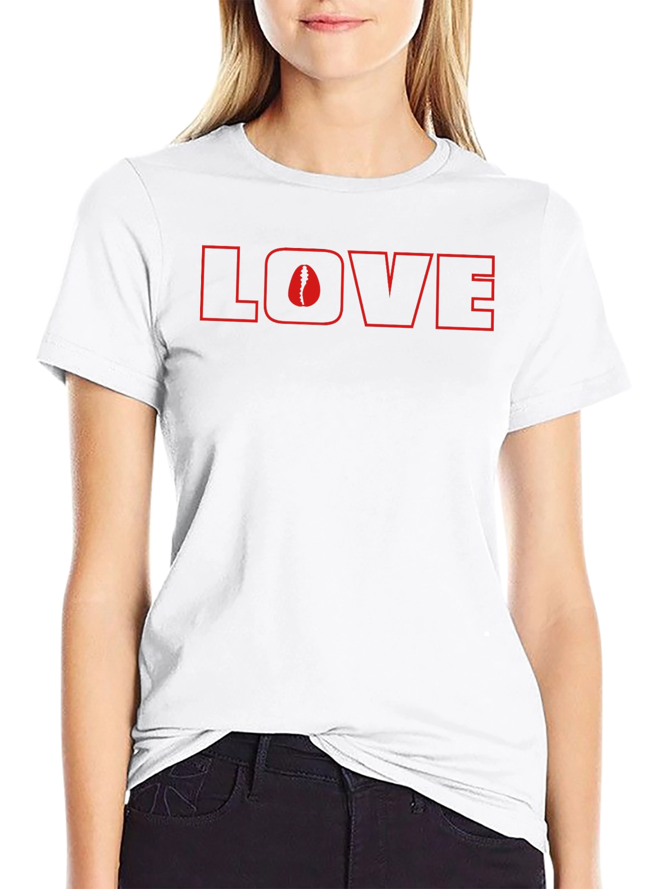 Camiseta Negra Love con Diseño de Columna Vertebral