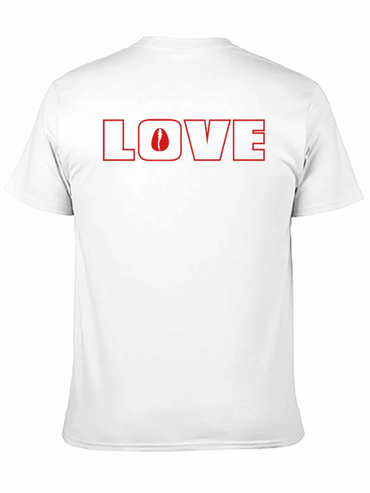 Camiseta Negra Love con Diseño de Columna Vertebral