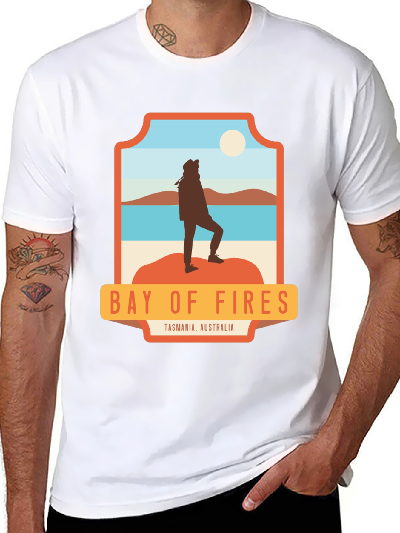 Camiseta Hombre Bay of Fires Tasmania Australia