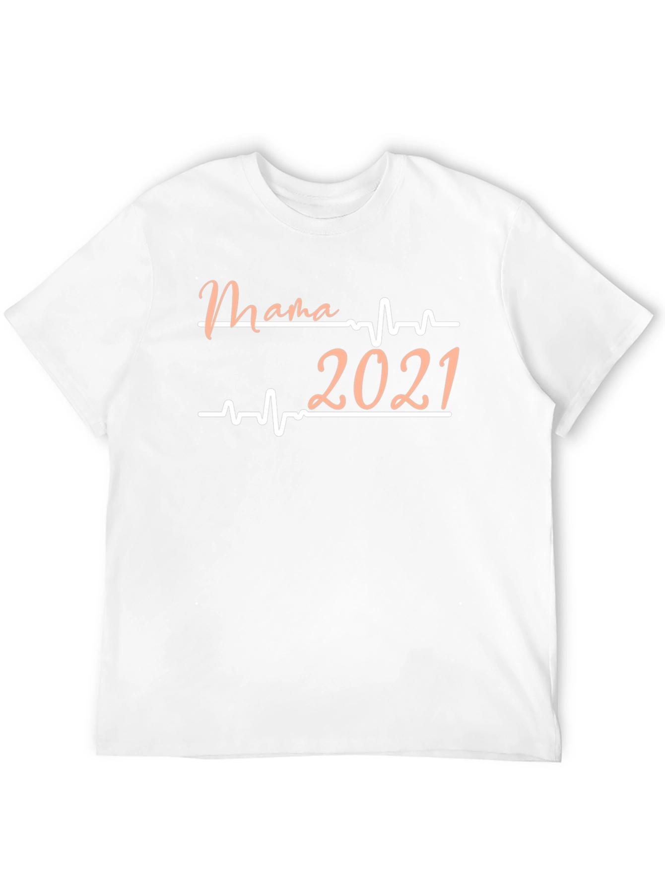 Camiseta Negra Mama 2021 con Diseño de Latido