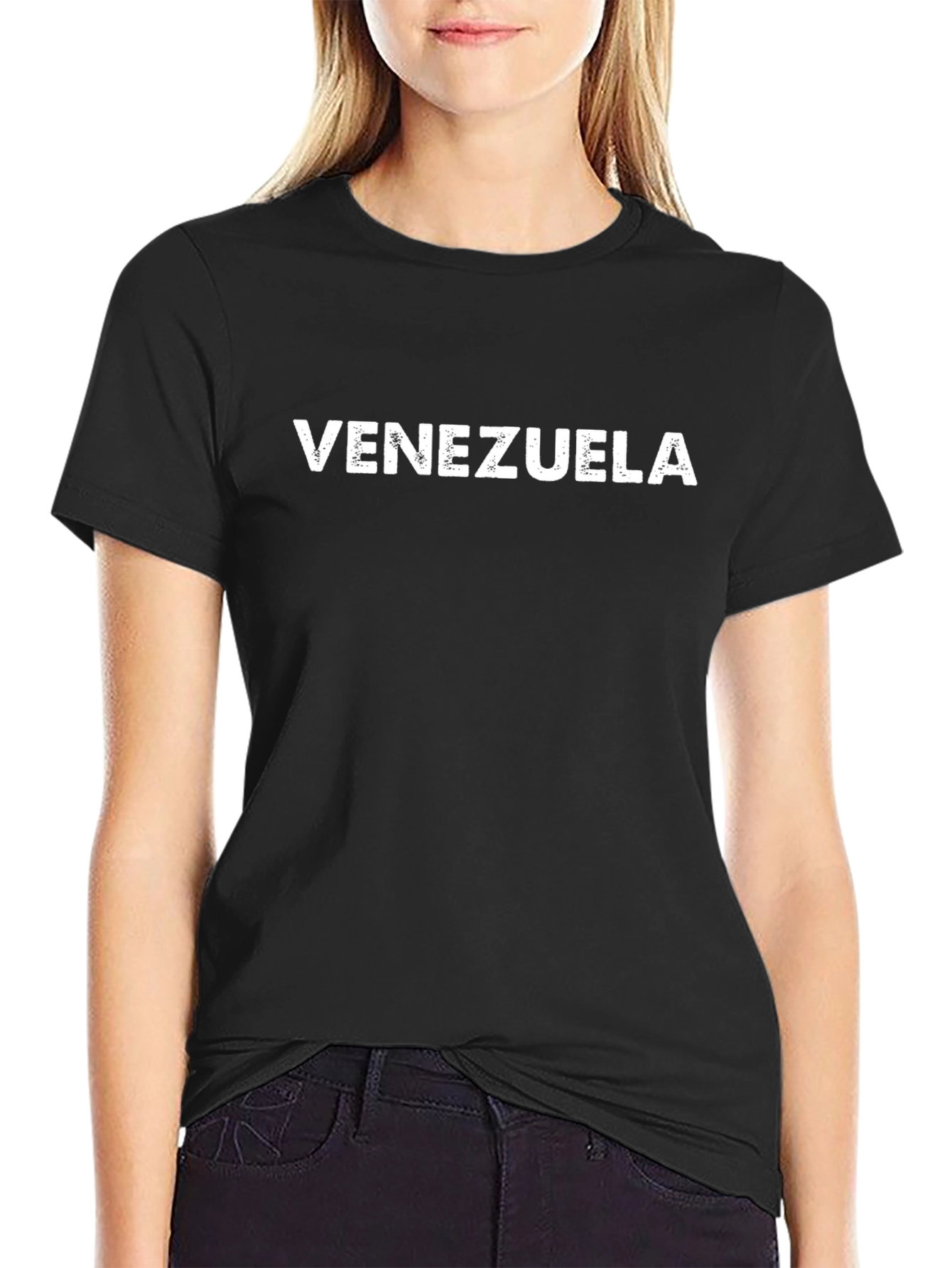 Camiseta Negra Venezuela - Diseño Casual y Confortable