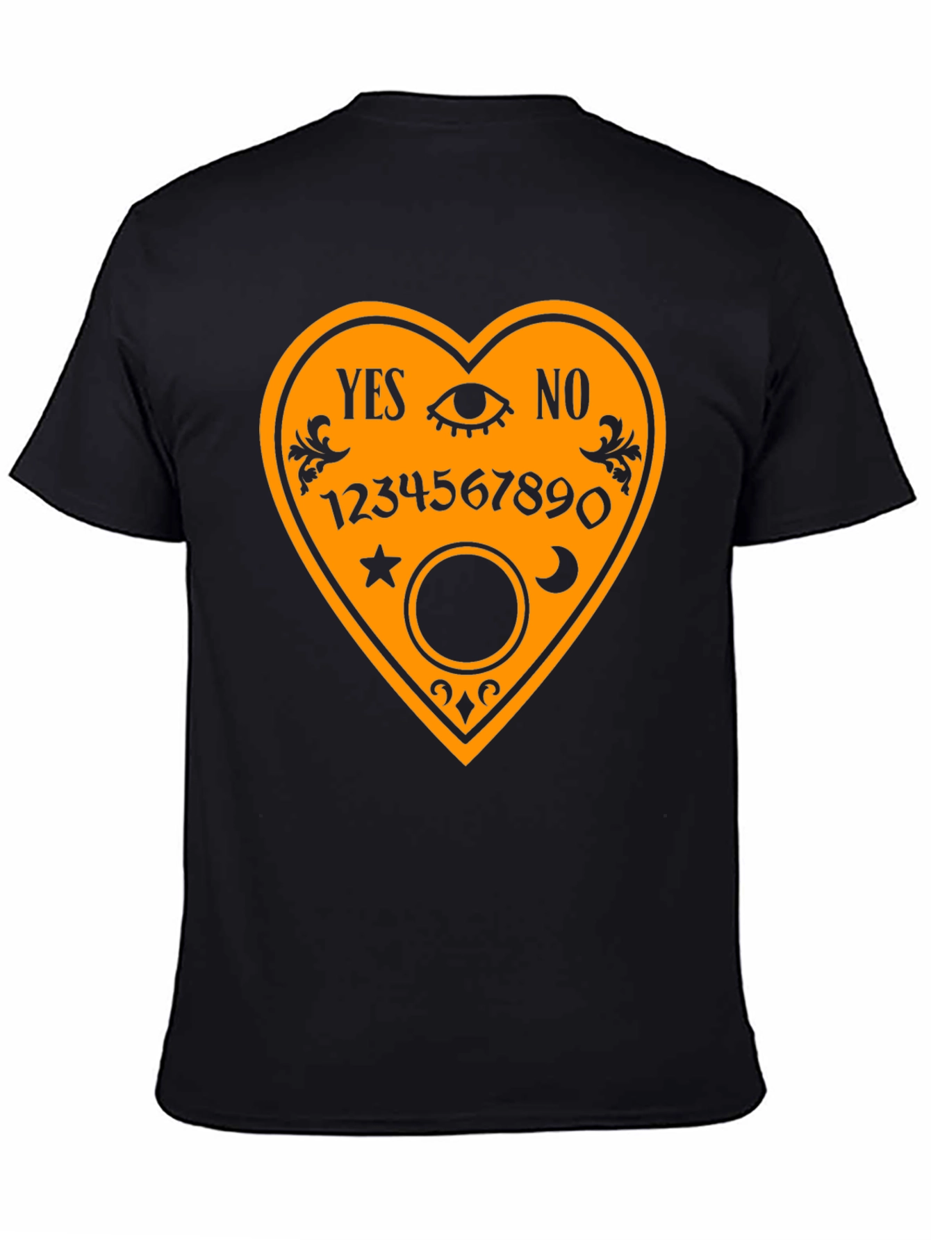 Camiseta Negra con Diseño de Tabla Ouija