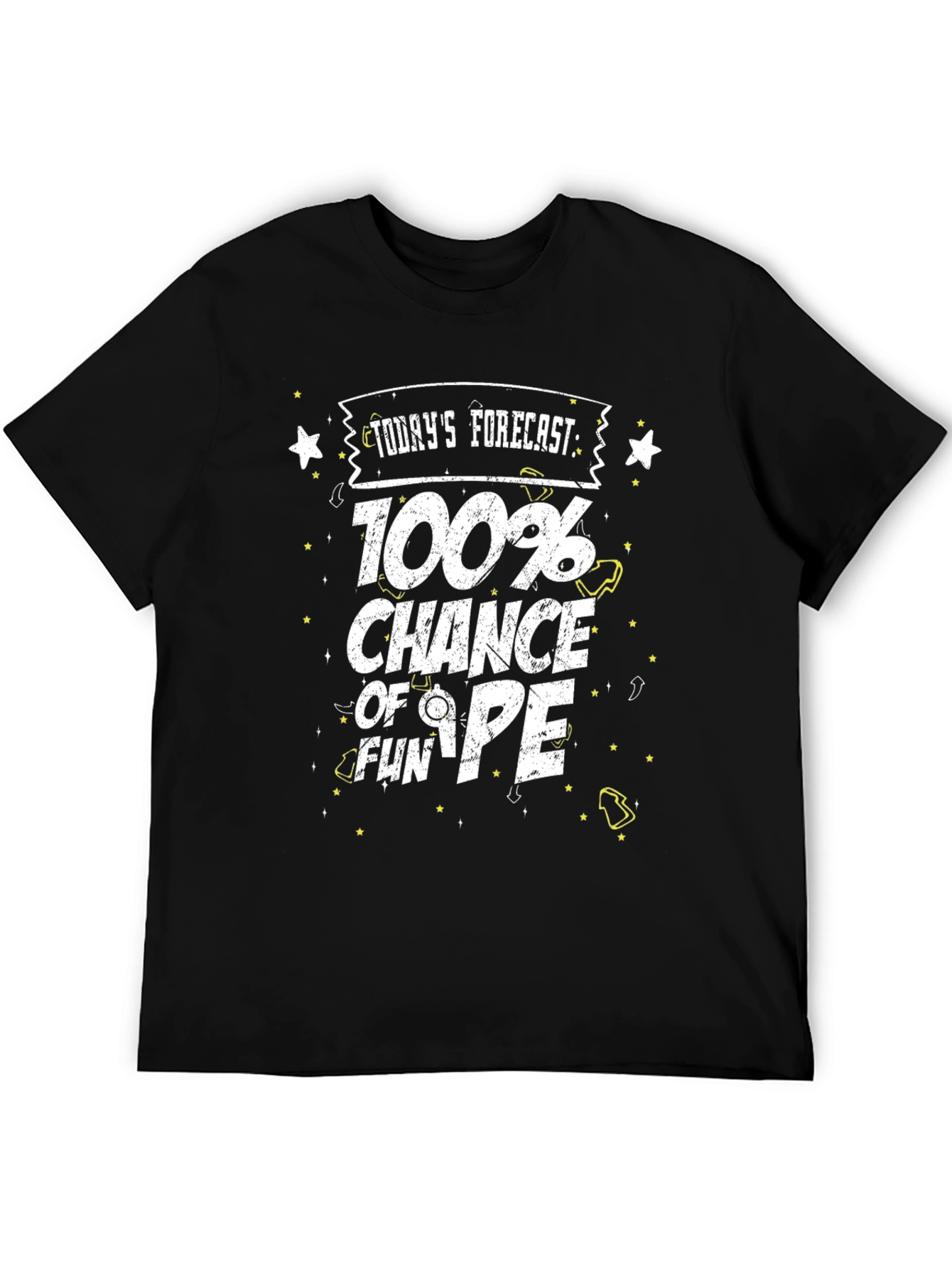 Camiseta Negra Divertida - 100% Posibilidad de Diversión