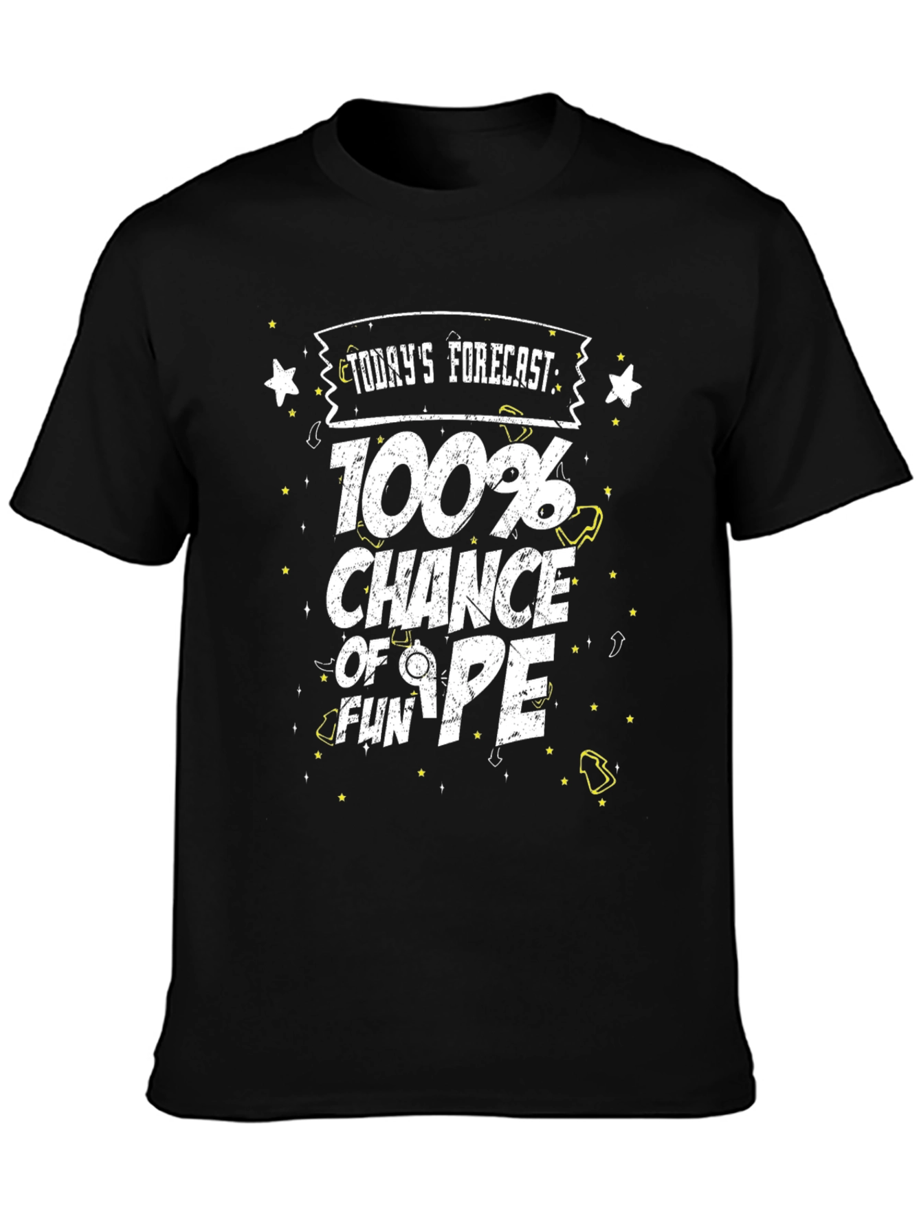 Camiseta Negra Divertida - 100% Posibilidad de Diversión