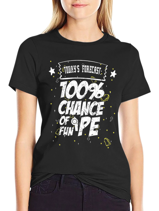 Camiseta Negra Divertida - 100% Posibilidad de Diversión