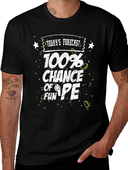 Camiseta Negra Divertida - 100% Posibilidad de Diversión