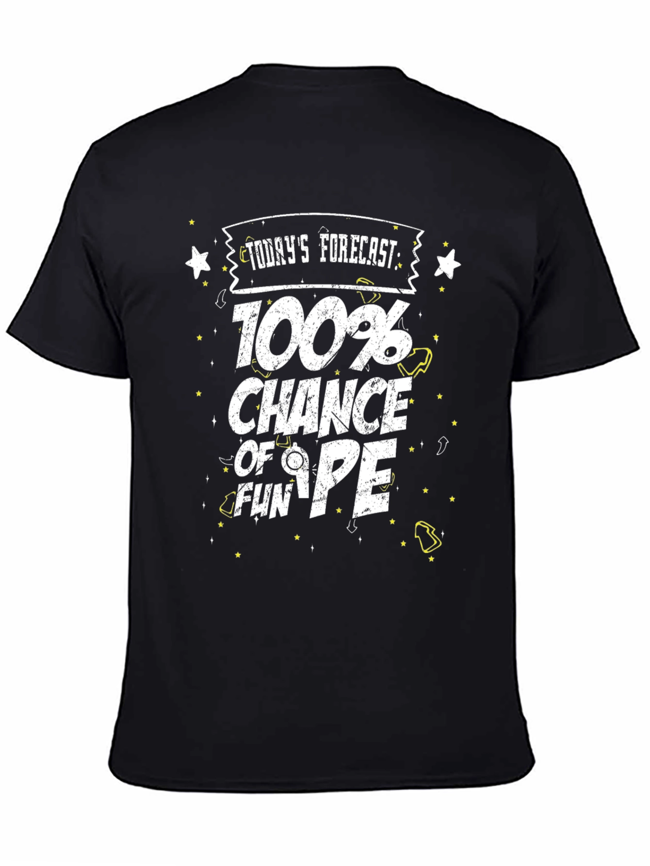 Camiseta Negra Divertida - 100% Posibilidad de Diversión