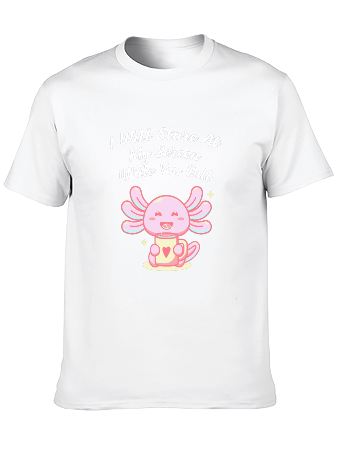 Camiseta Negra con Estampado de Axolote y Texto Divertido