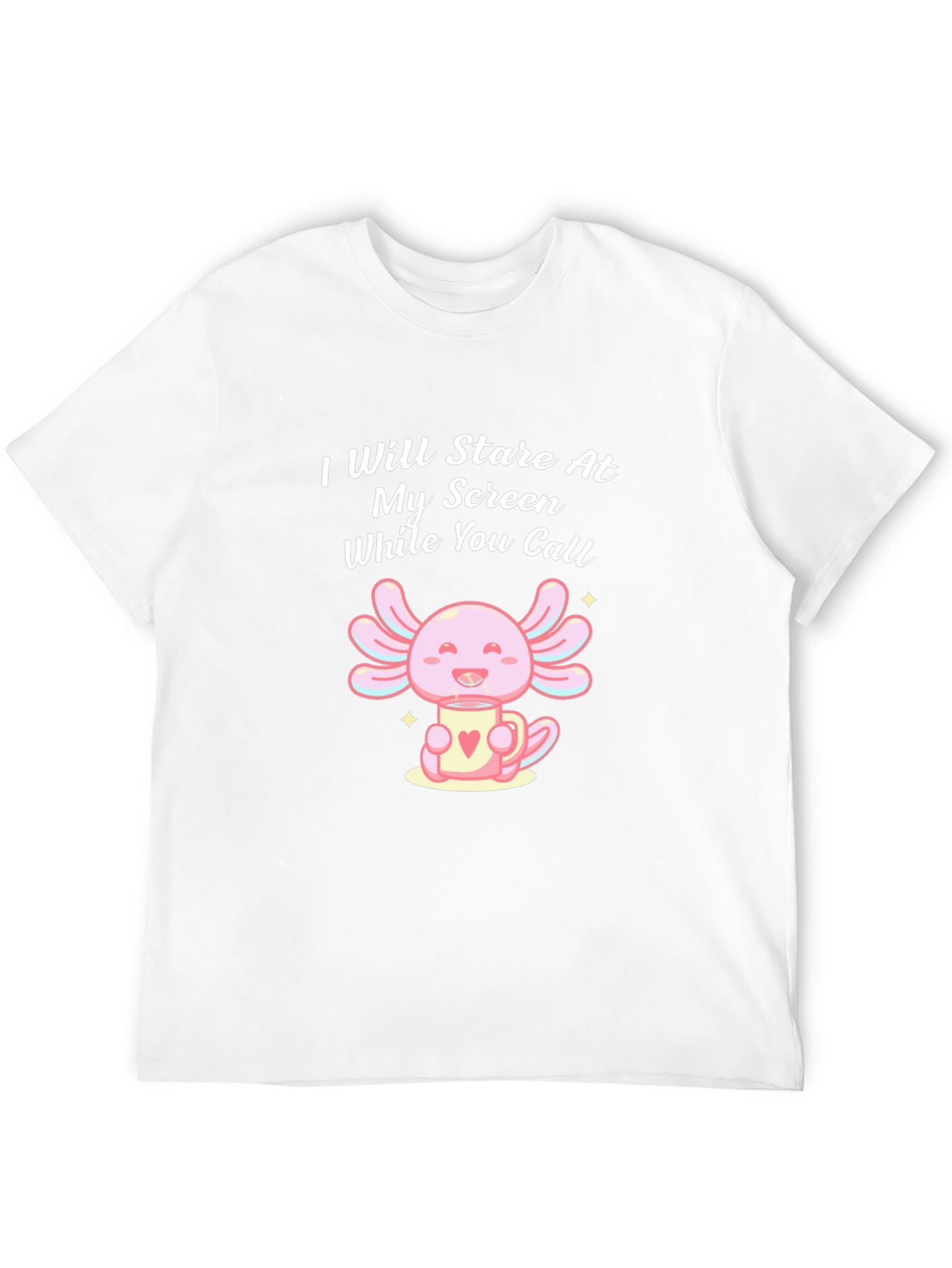 Camiseta Negra con Estampado de Axolote y Texto Divertido