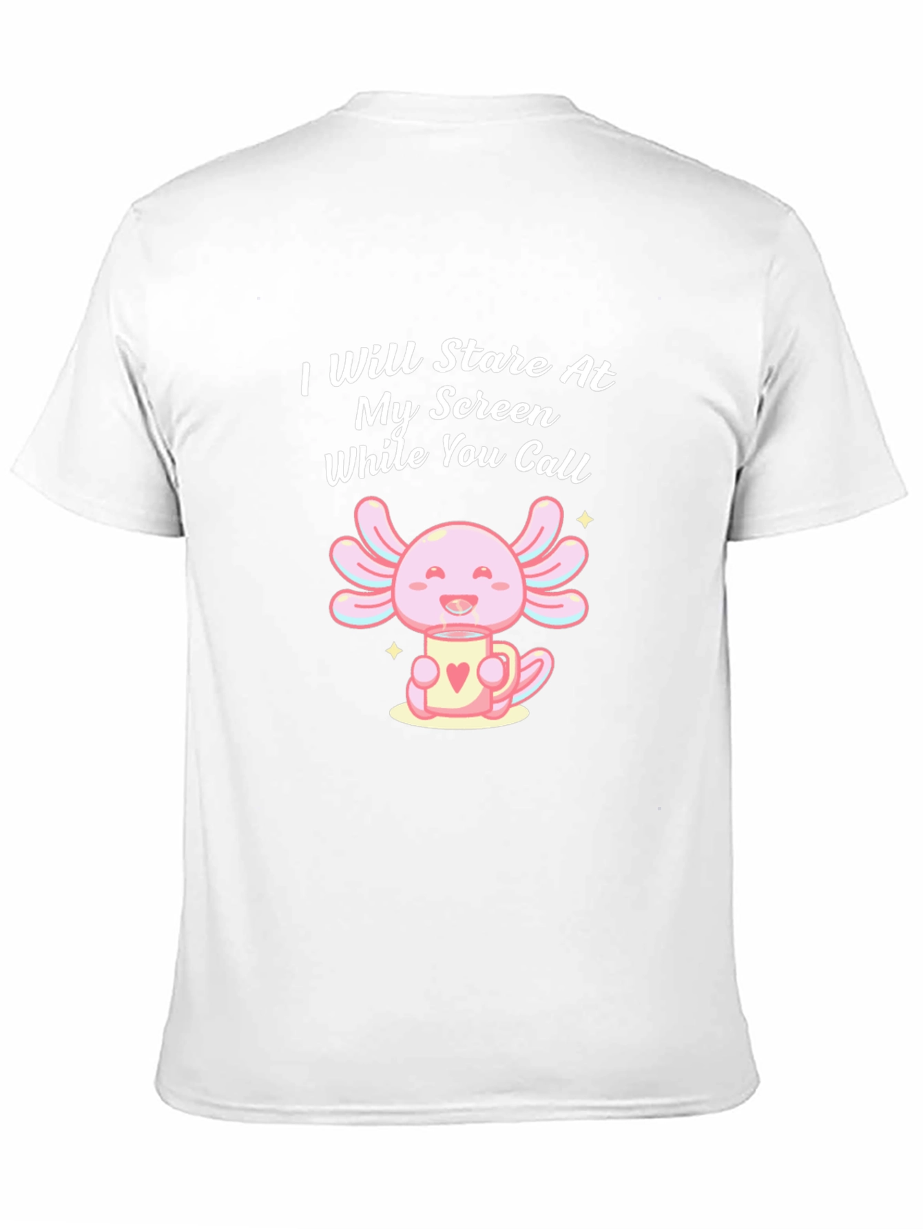 Camiseta Negra con Estampado de Axolote y Texto Divertido