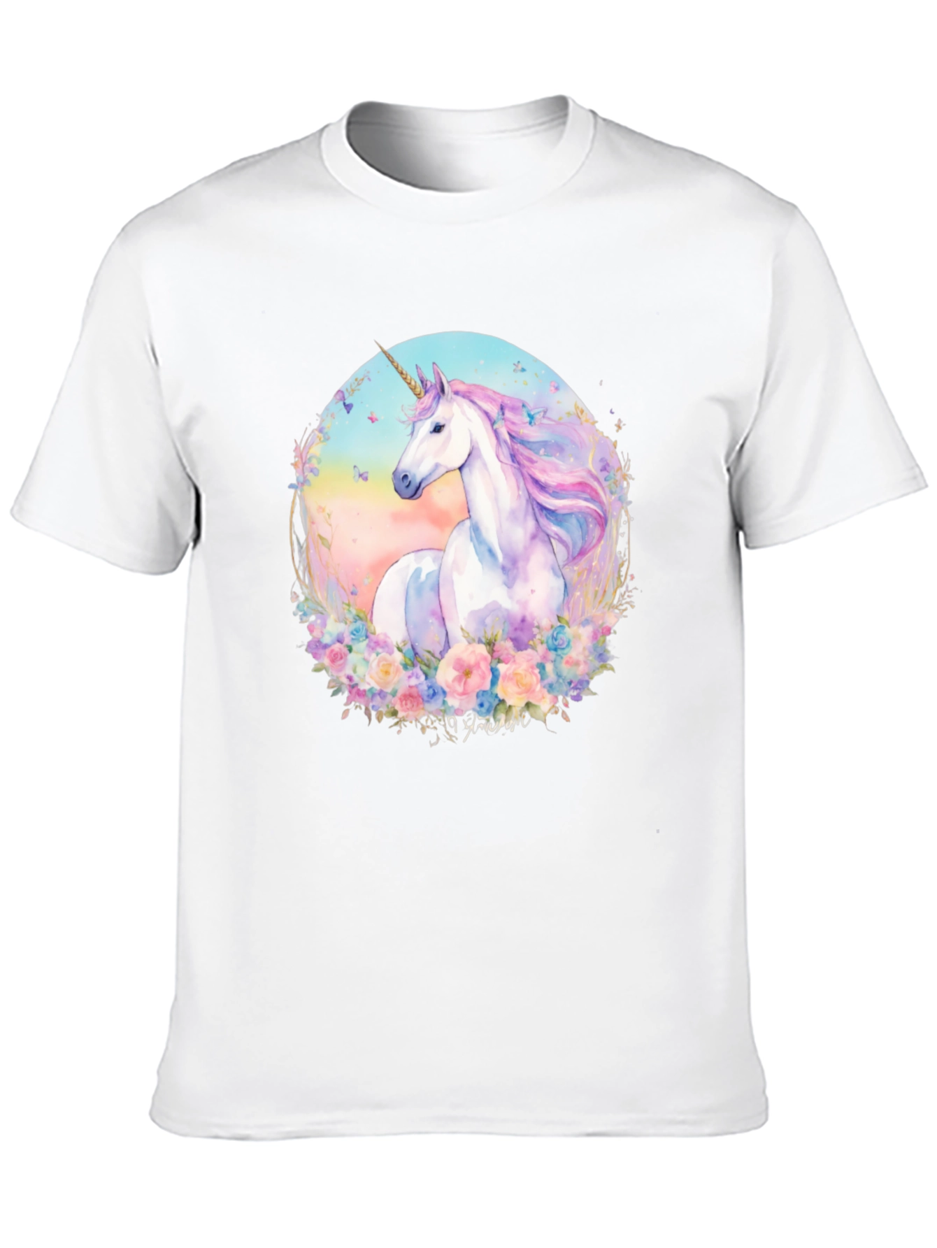 Camiseta Unicornio Mágico Floral
