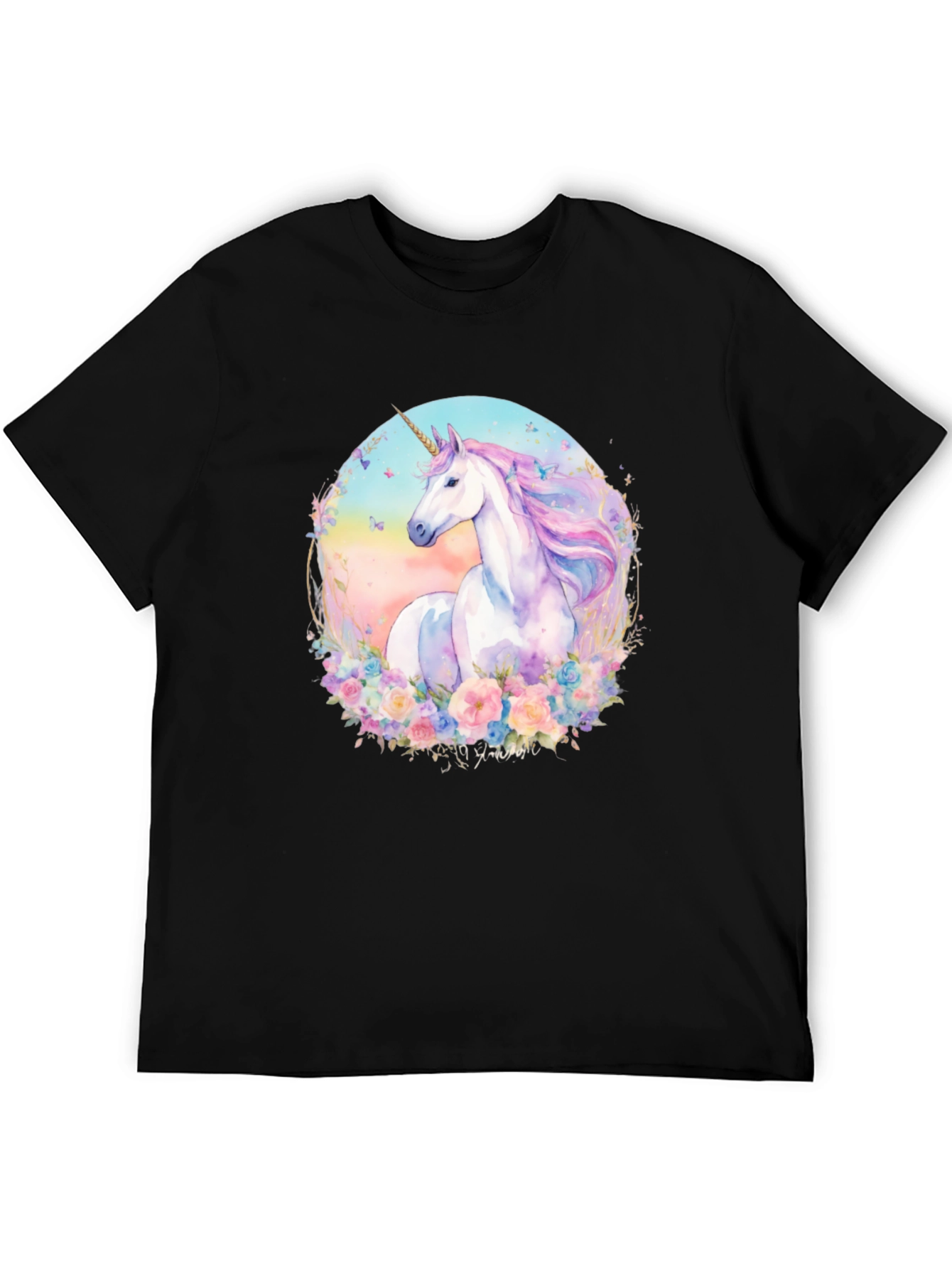 Camiseta Unicornio Mágico Floral