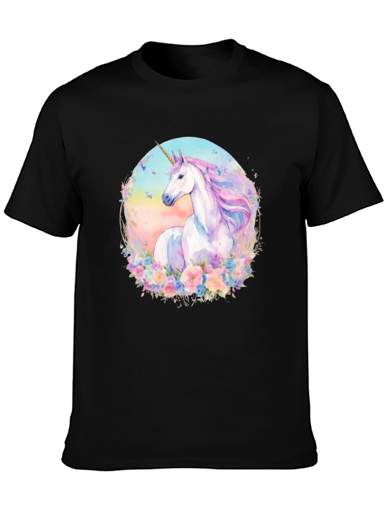Camiseta Unicornio Mágico Floral