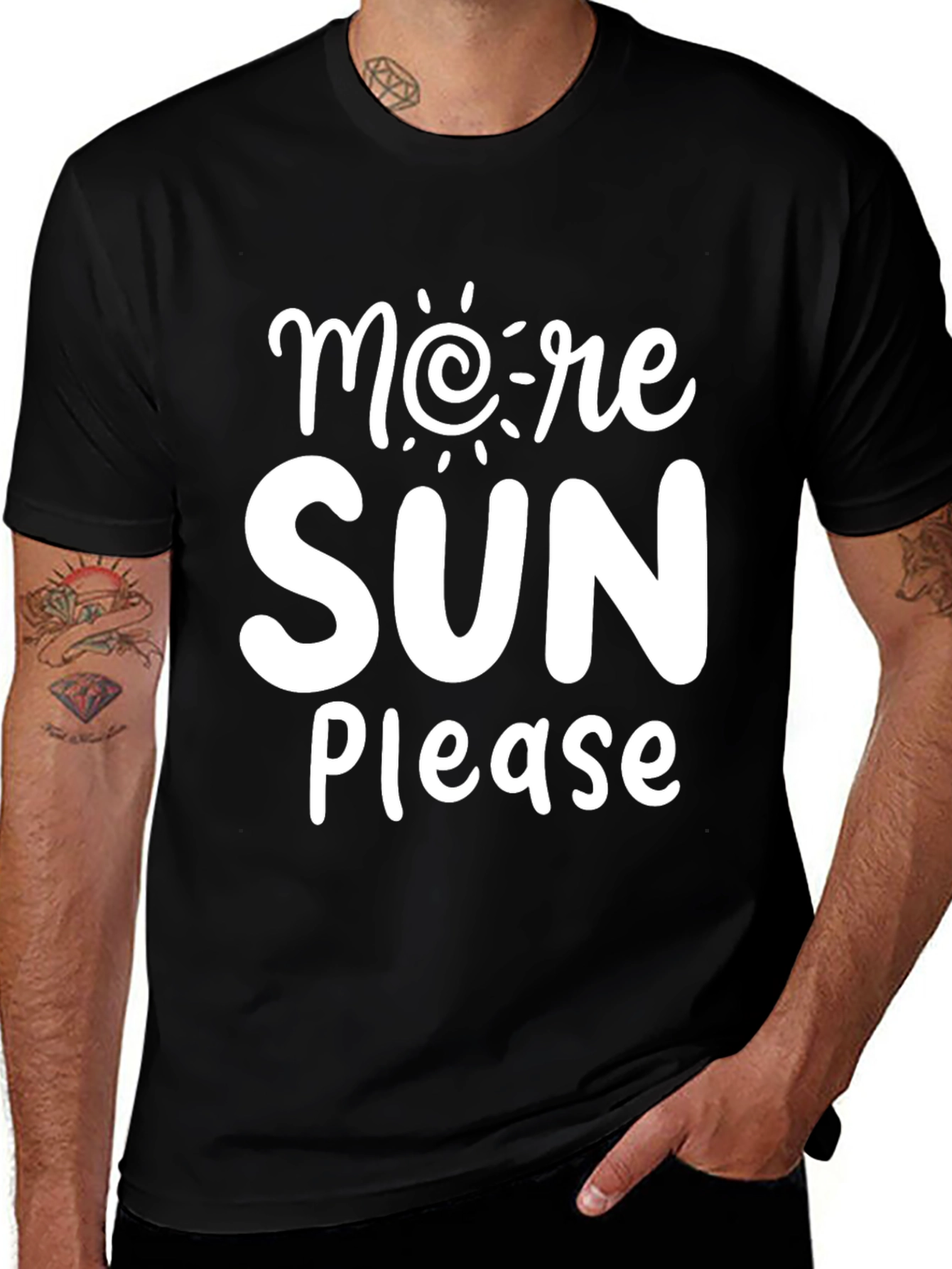 Camiseta Negra More Sun Please