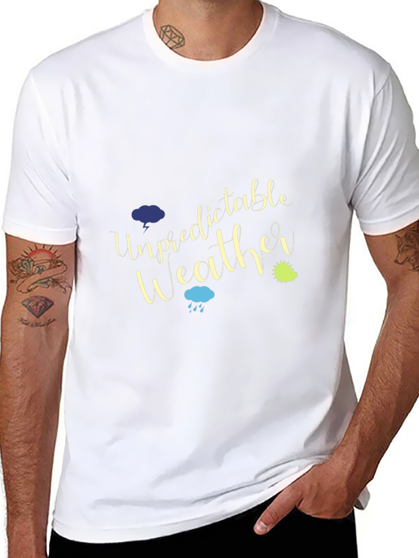 Camiseta Negra Hombre Tiempo Impredecible