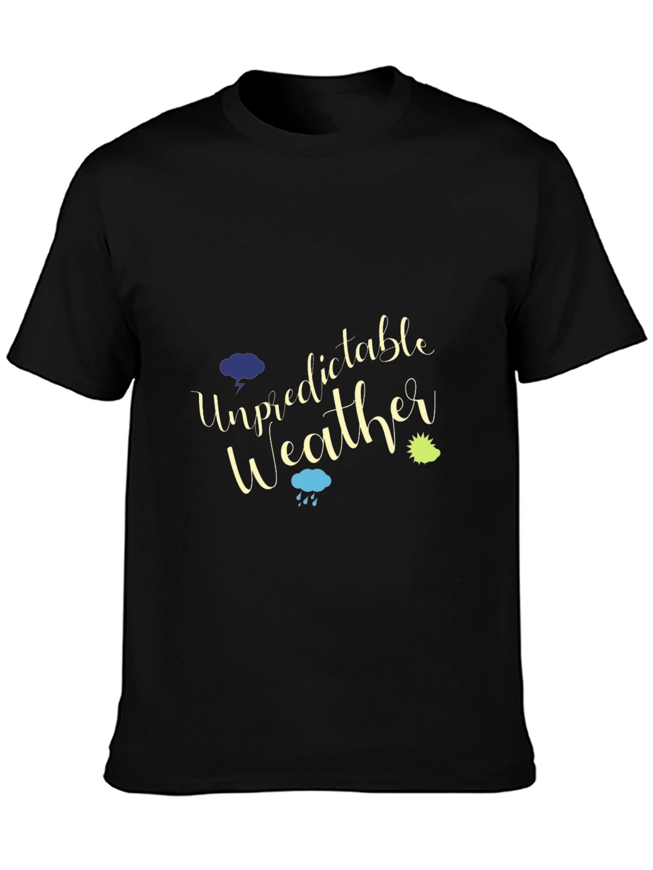 Camiseta Negra Hombre Tiempo Impredecible
