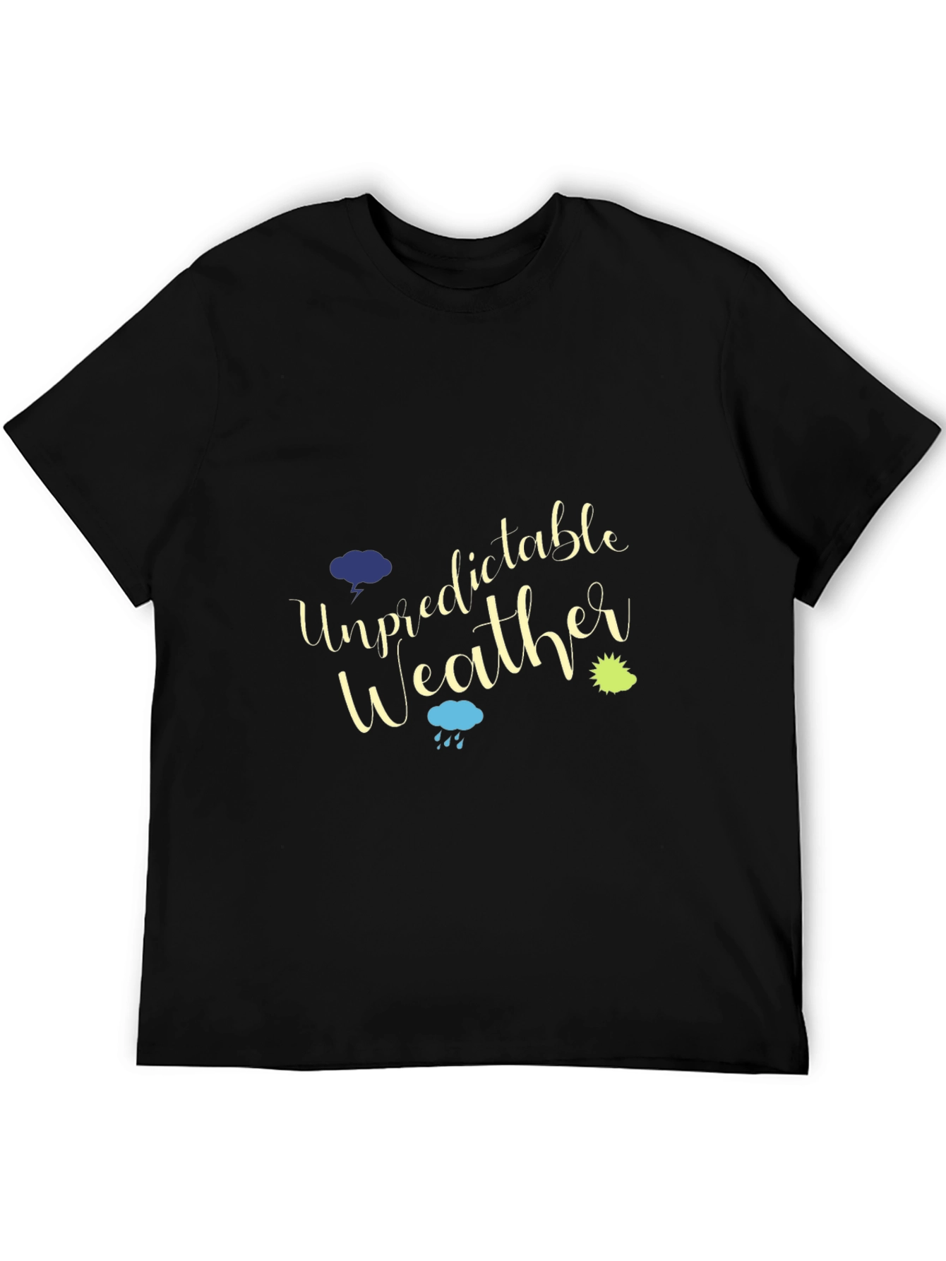 Camiseta Negra Hombre Tiempo Impredecible