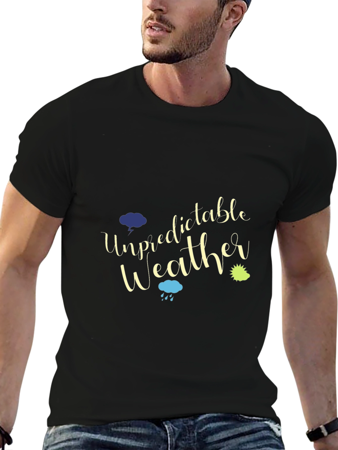 Camiseta Negra Hombre Tiempo Impredecible