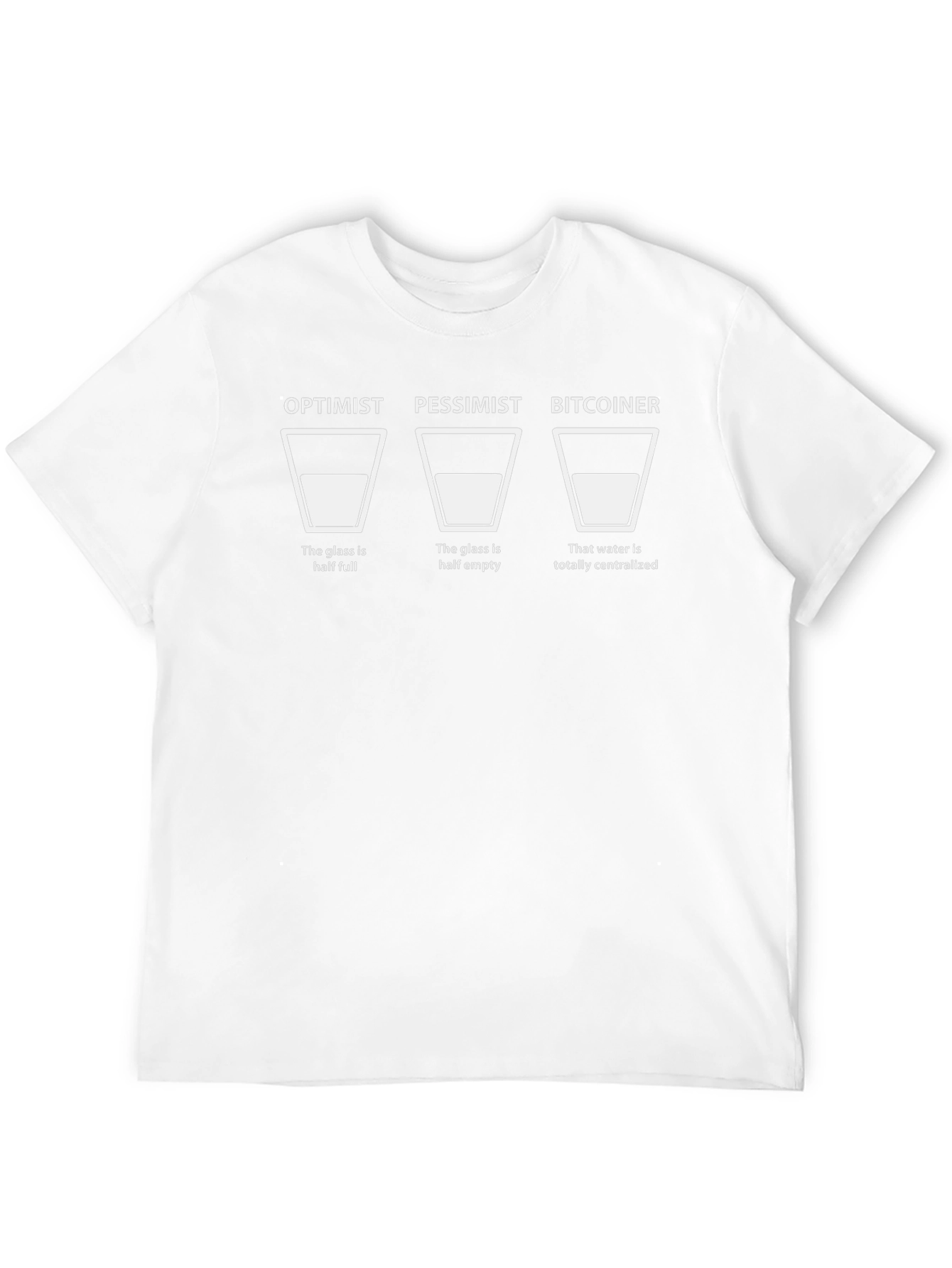 Camiseta Bitcoin Optimista Pesimista Divertida