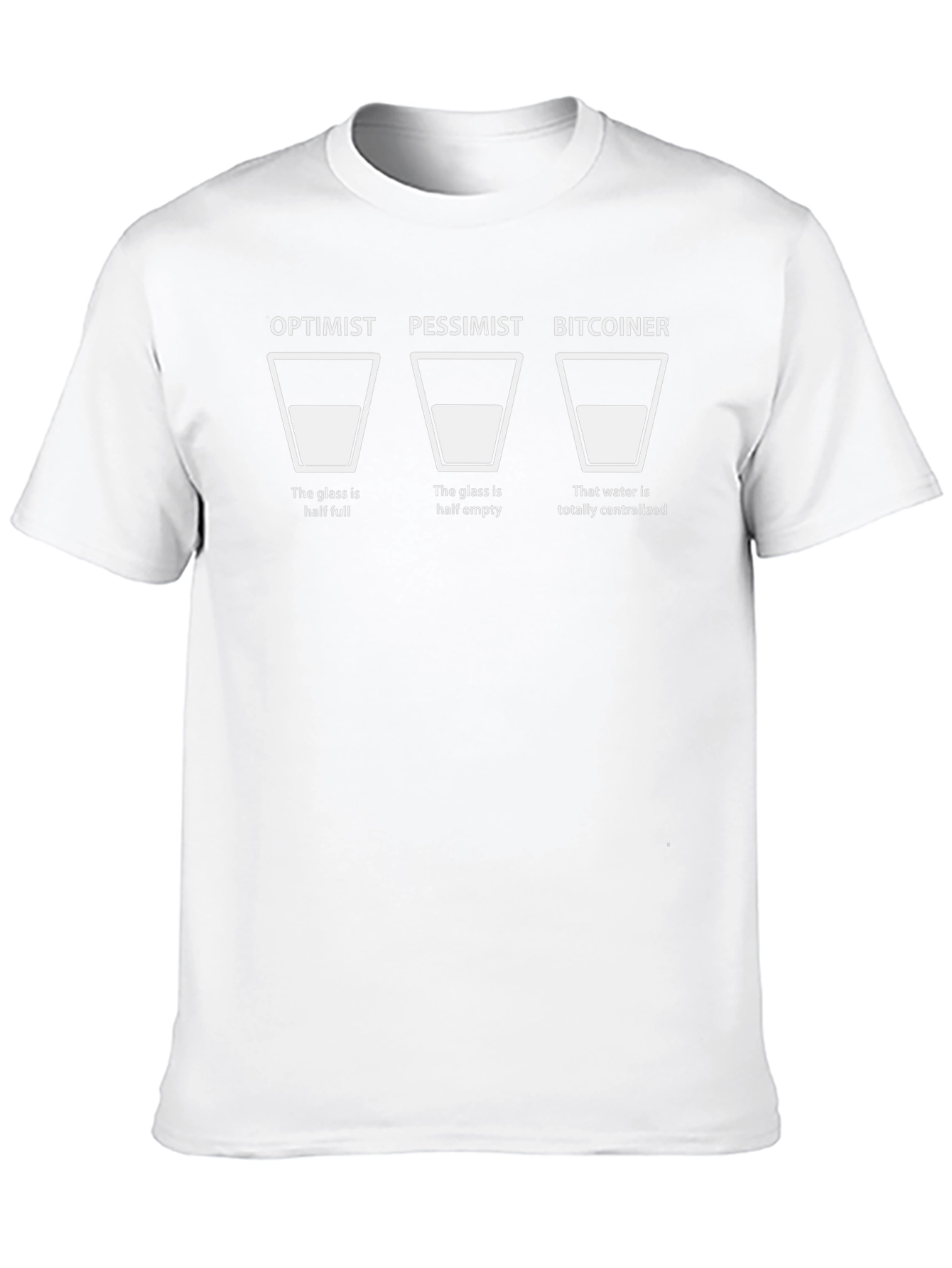 Camiseta Bitcoin Optimista Pesimista Divertida