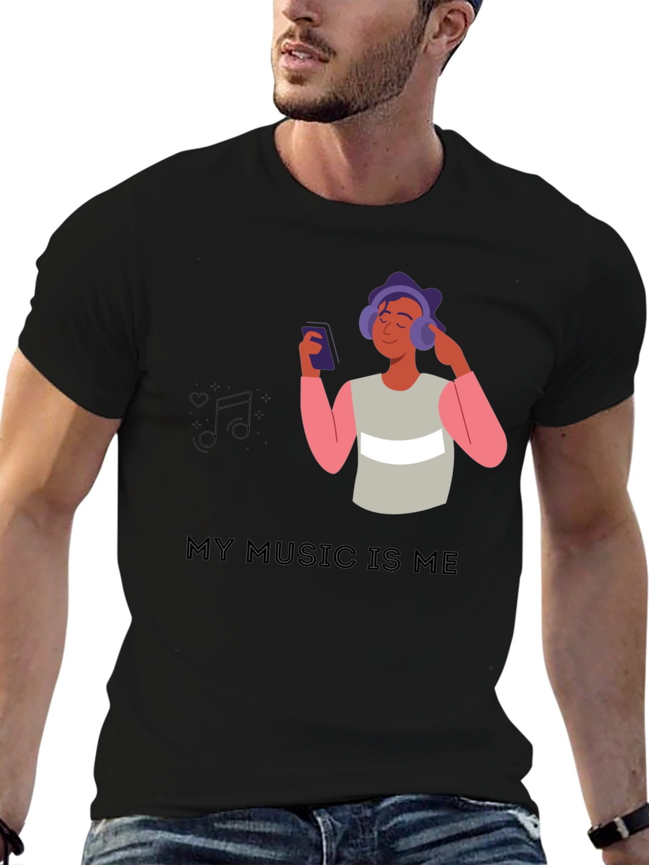 Camiseta Negra My Music Is Me
