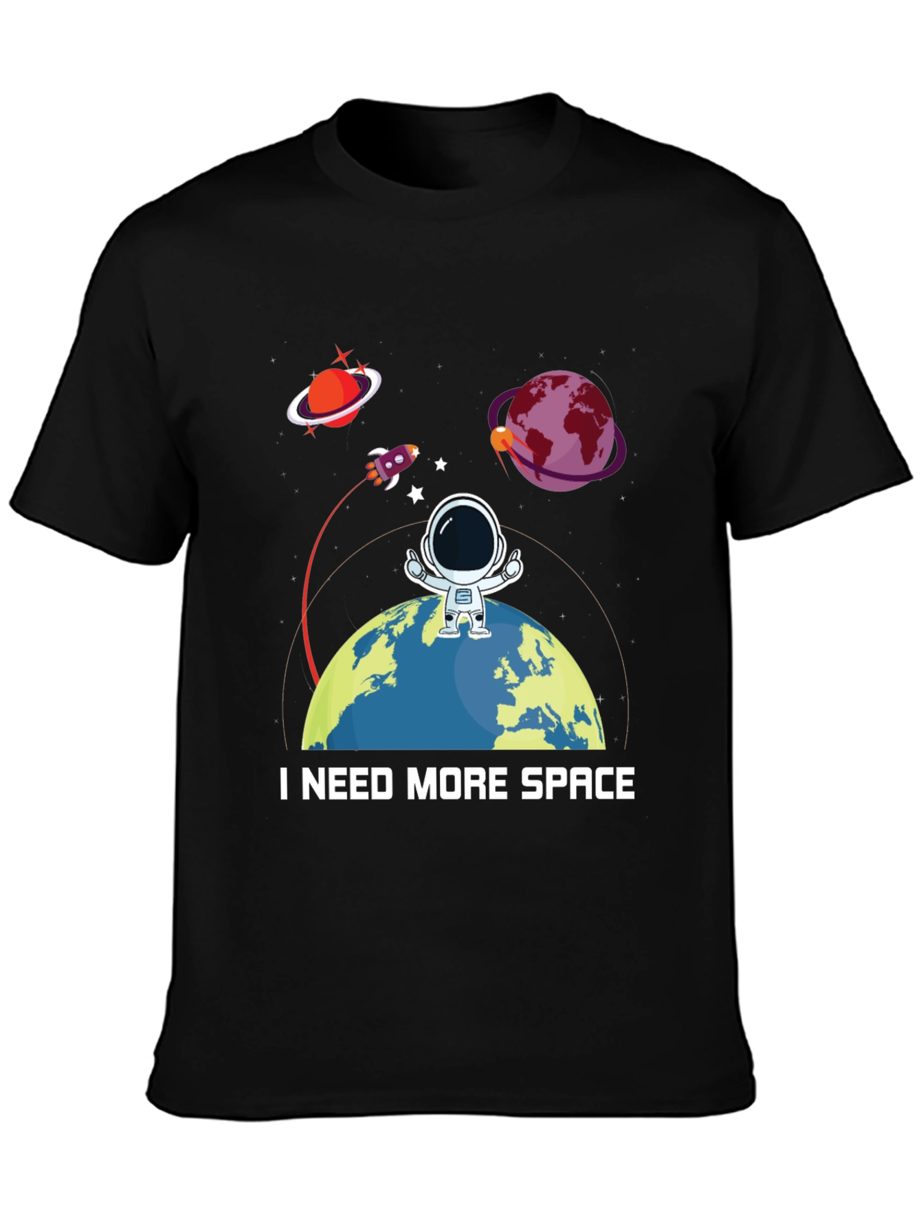 Camiseta Necesito Más Espacio - Diseño Espacial
