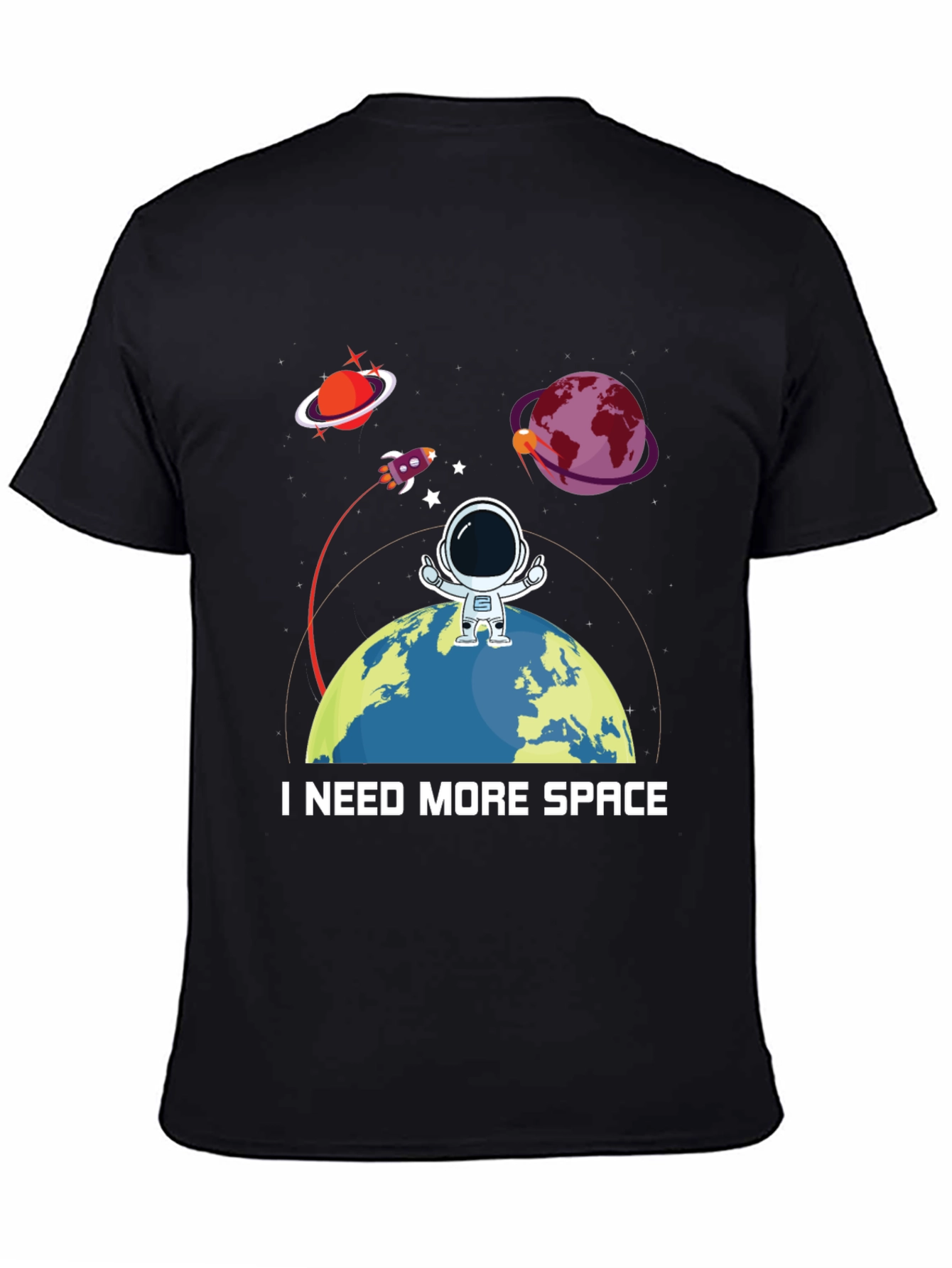 Camiseta Necesito Más Espacio - Diseño Espacial