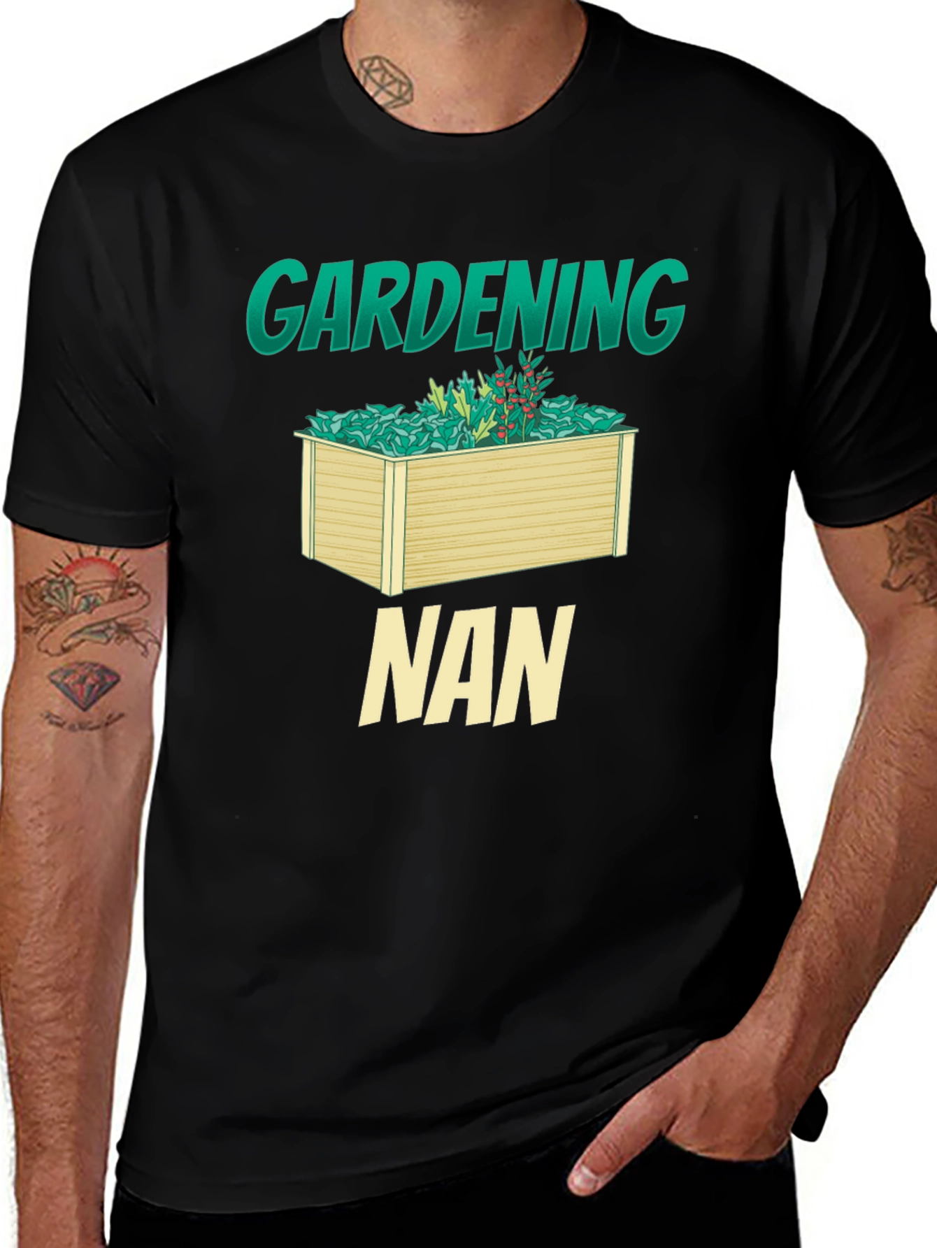 Camiseta Negra Jardinería Nan