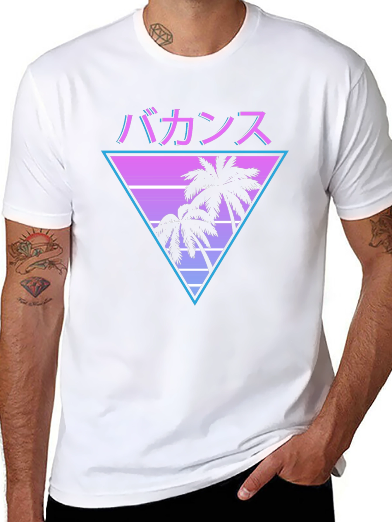 Camiseta Vacaciones Estilo Retro Japonés