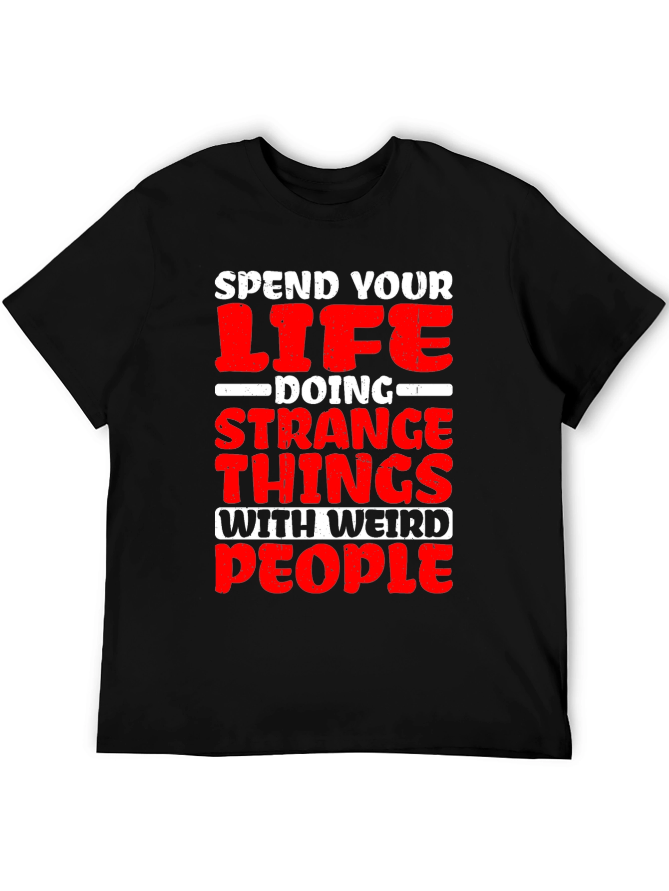 Camiseta Negra: Vive Extraño con Gente Rara
