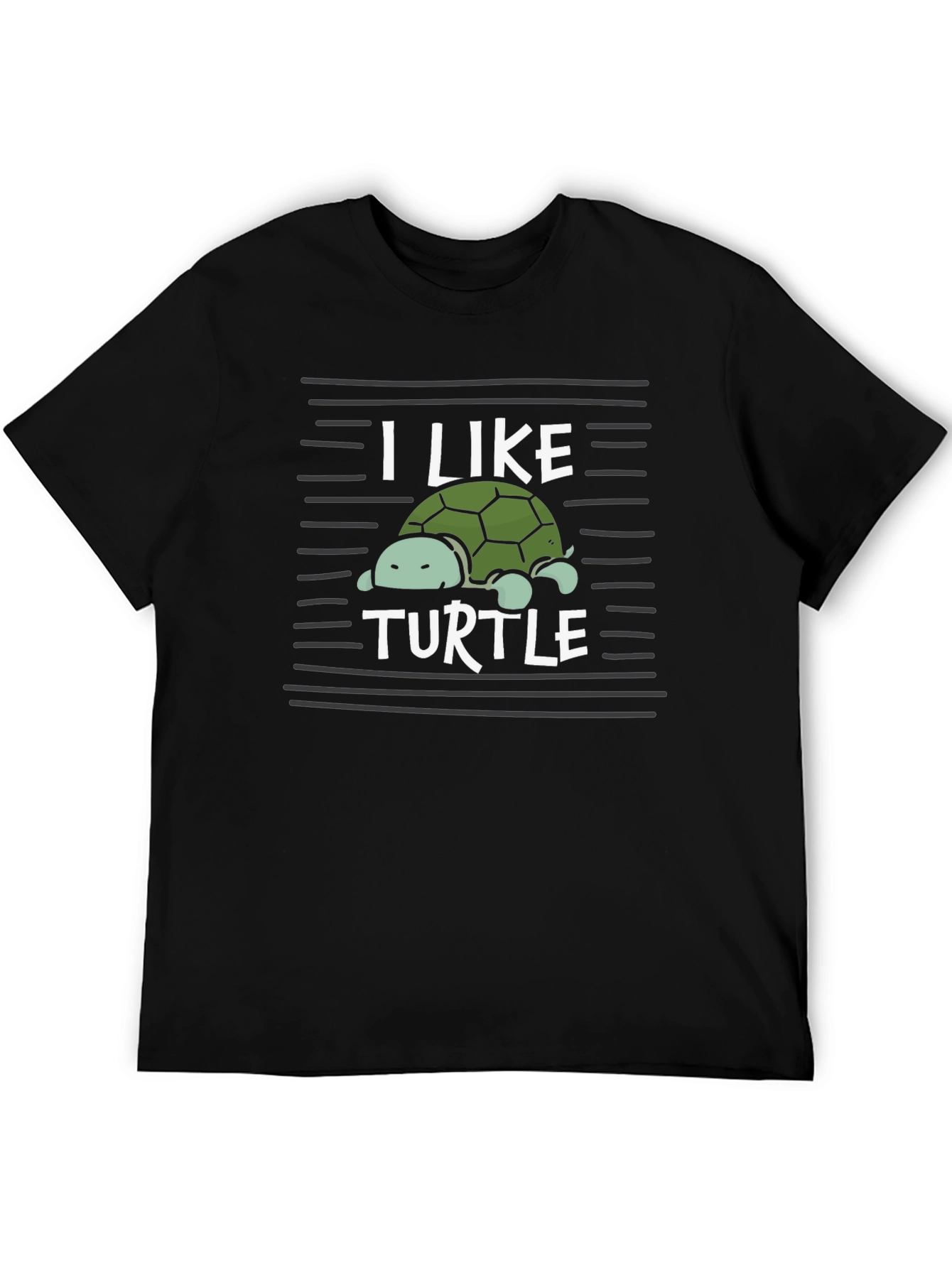 Camiseta Negra Me Gustan las Tortugas