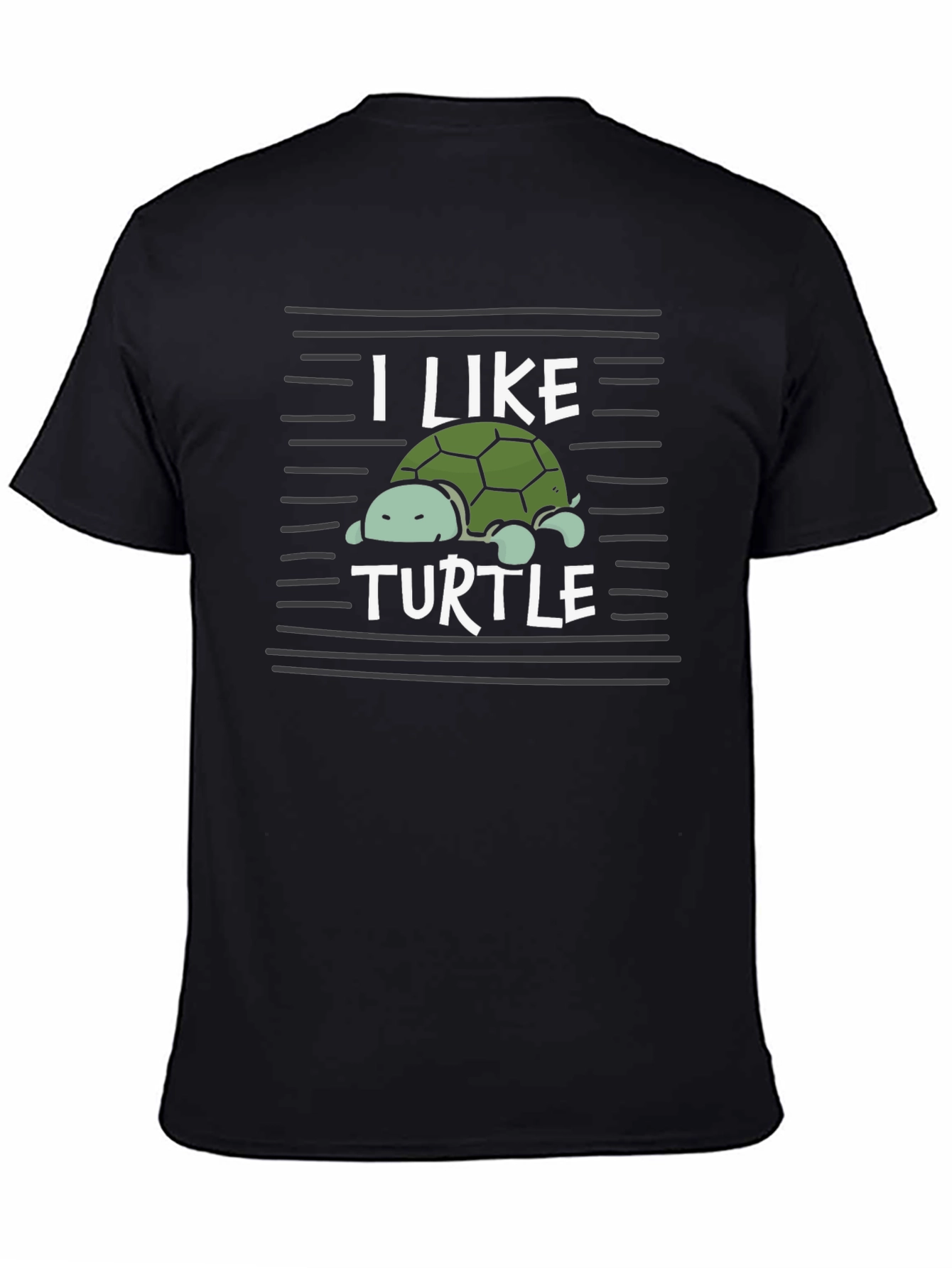 Camiseta Negra Me Gustan las Tortugas