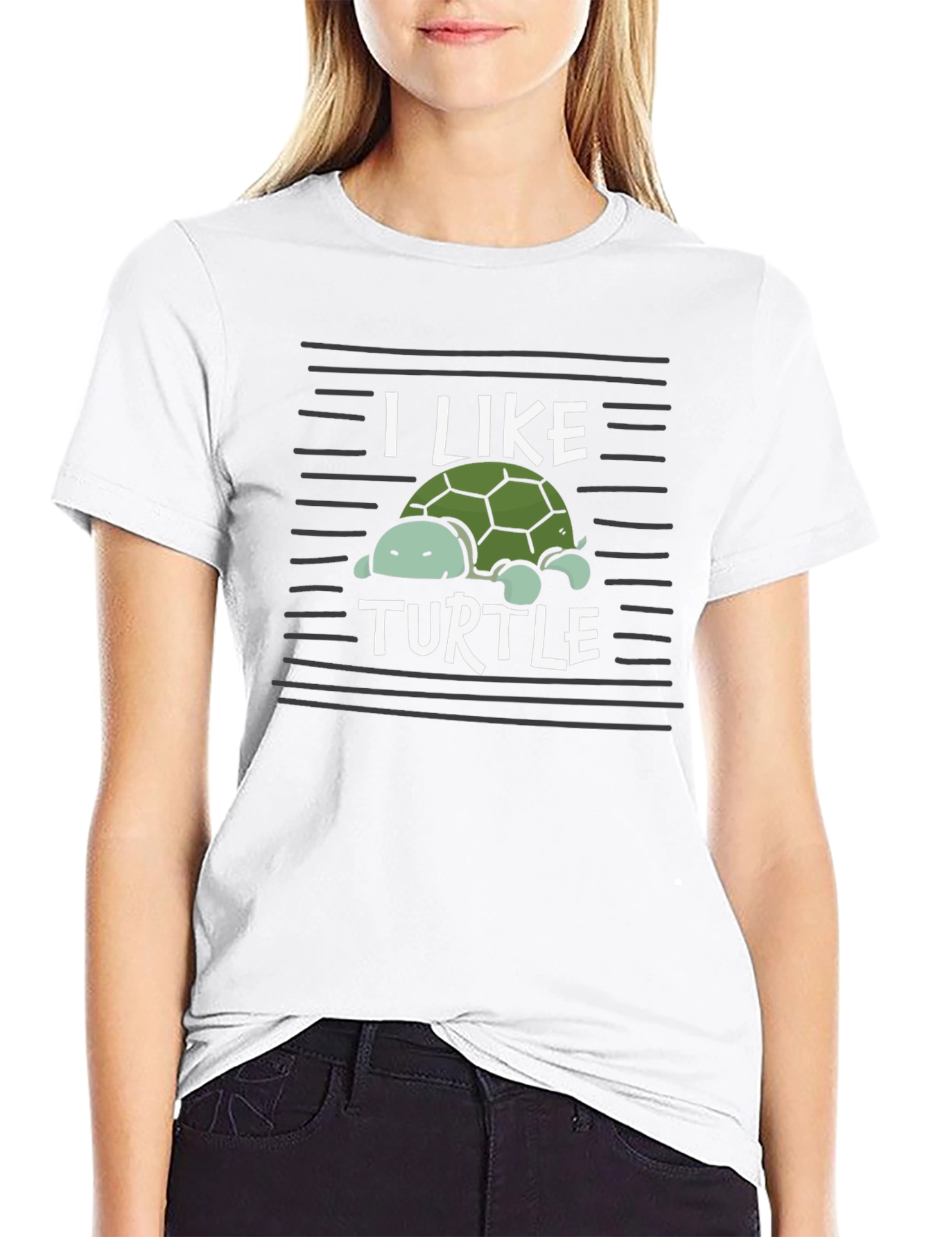Camiseta Negra Me Gustan las Tortugas